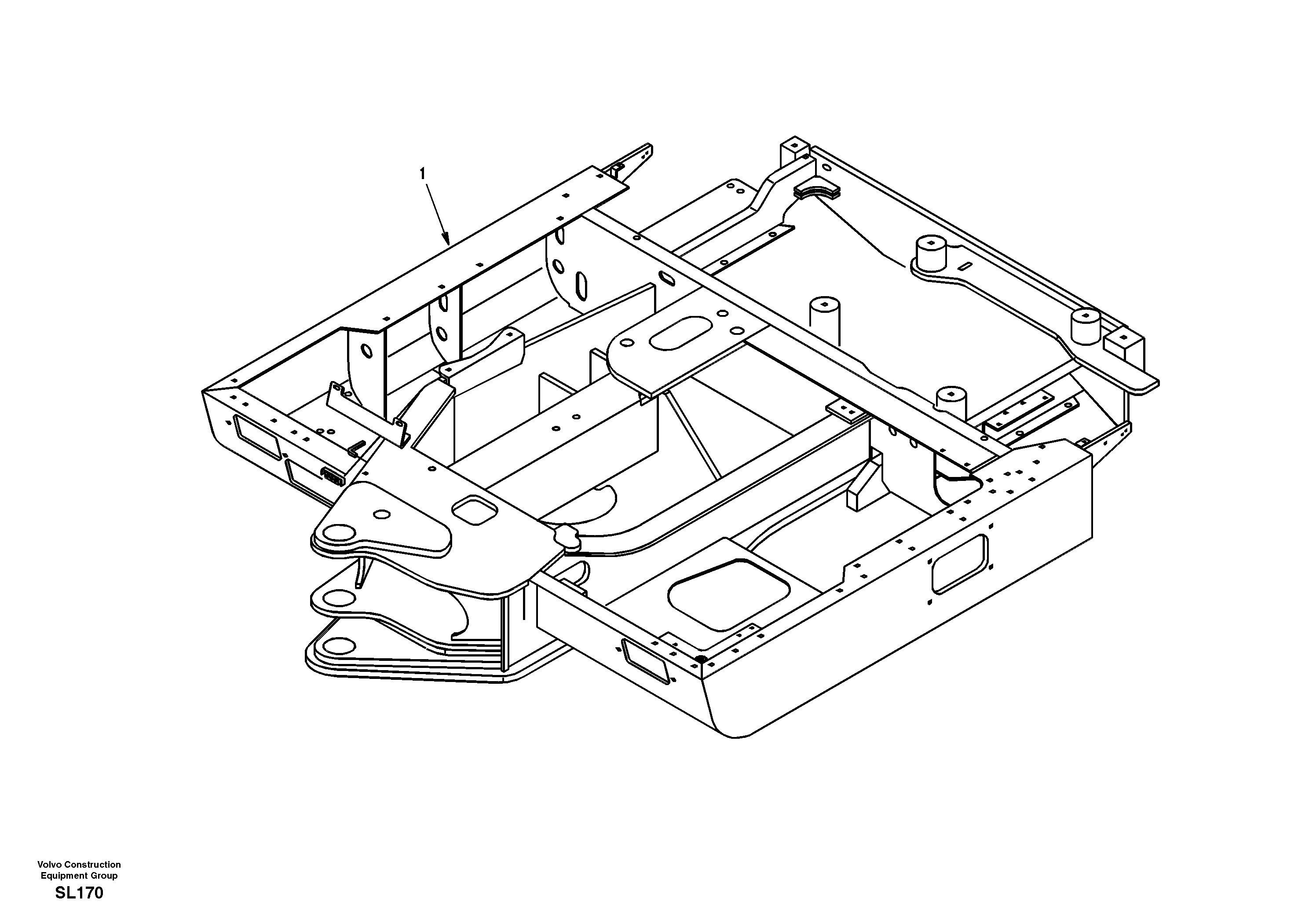Схема запчастей Volvo EC55 - 19263 Upper frame EC55 SER NO 5001-