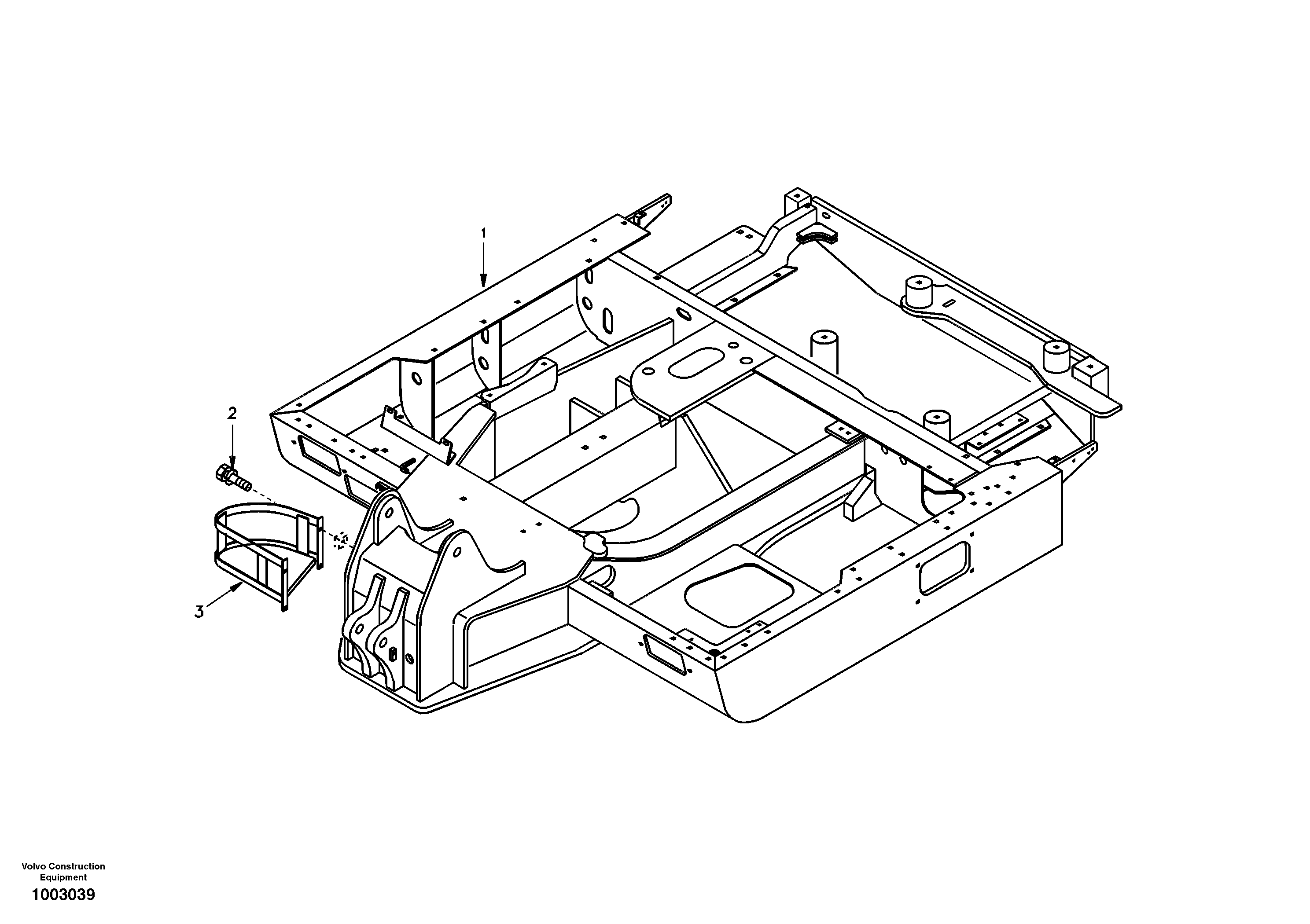 Схема запчастей Volvo EC55 - 19265 Upper frame EC55 SER NO 5001-