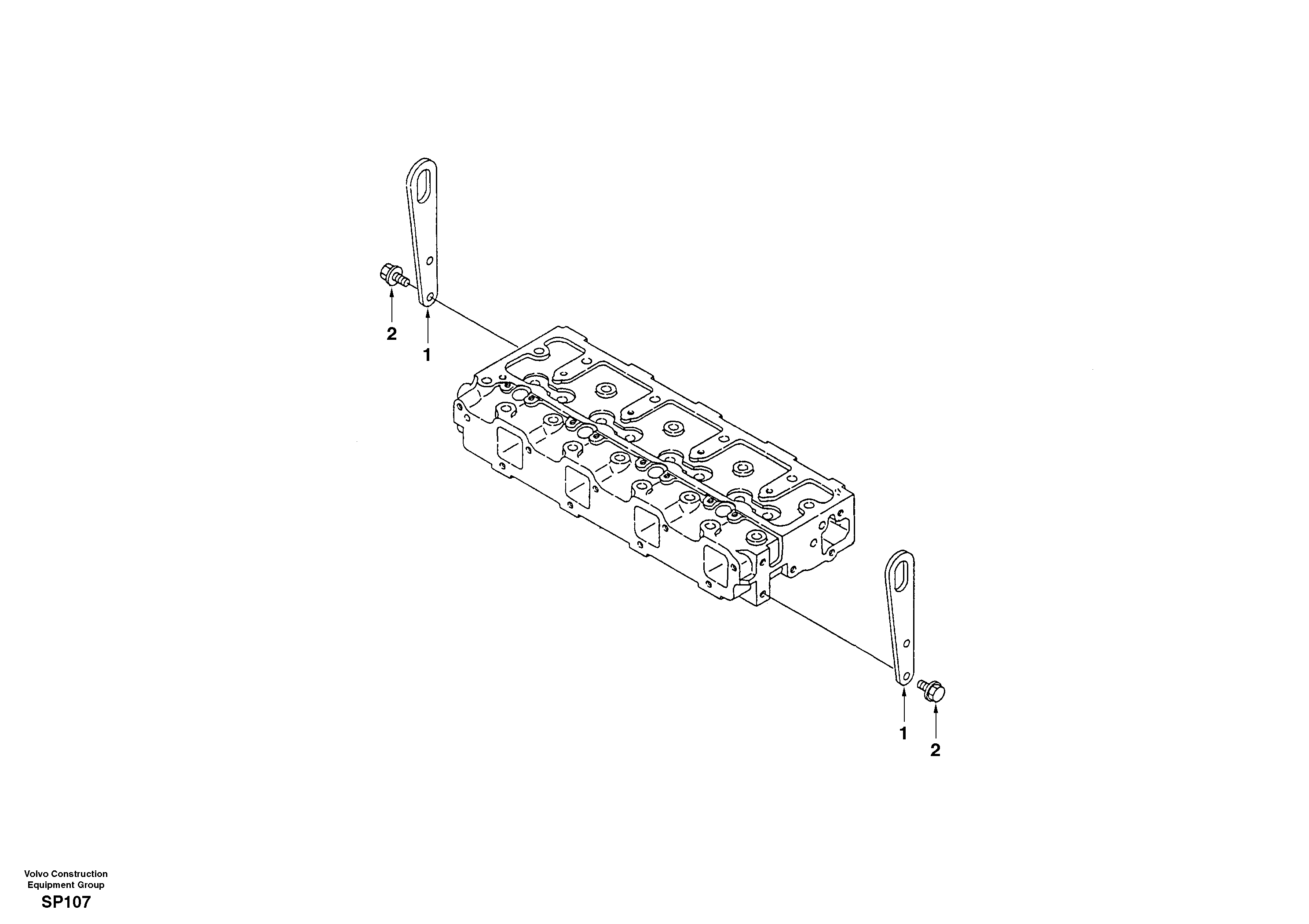 Схема запчастей Volvo EC55 - 15603 Lifting eye EC55 SER NO 20001-