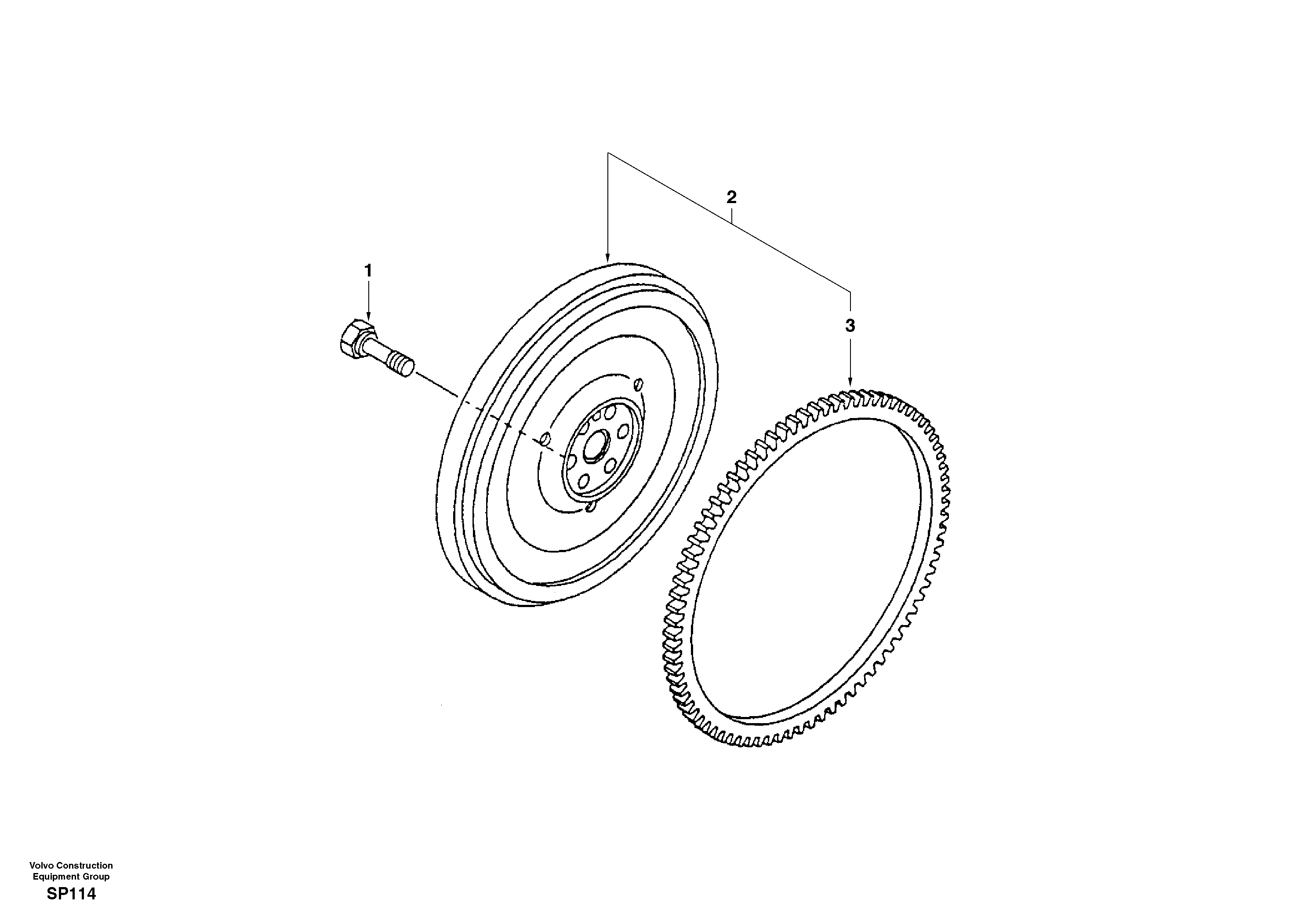 Схема запчастей Volvo EC55 - 13904 Маховик EC55 SER NO 20001-