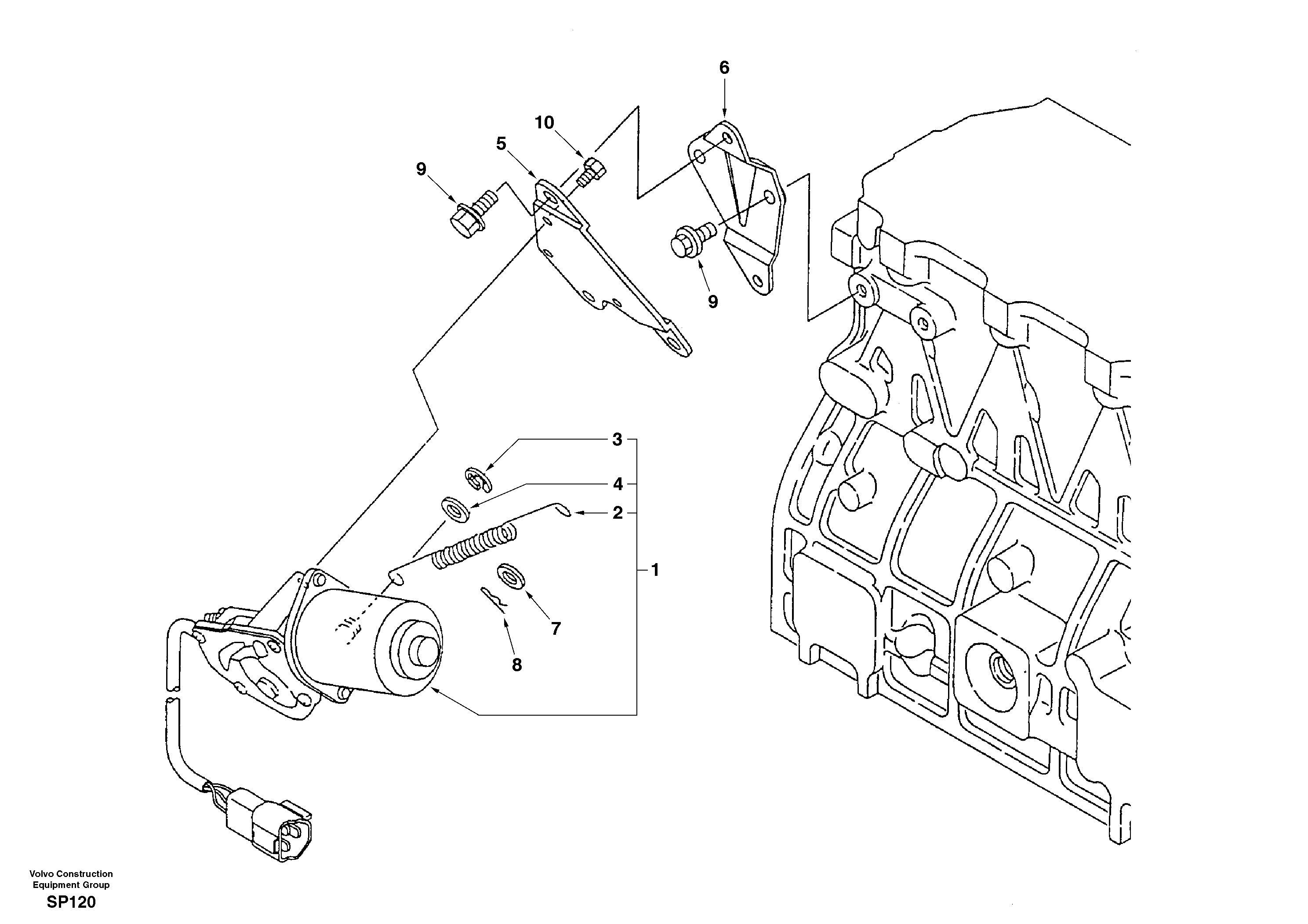Схема запчастей Volvo EC55 - 101871 Fuel shut-off valve EC55 SER NO 20001-