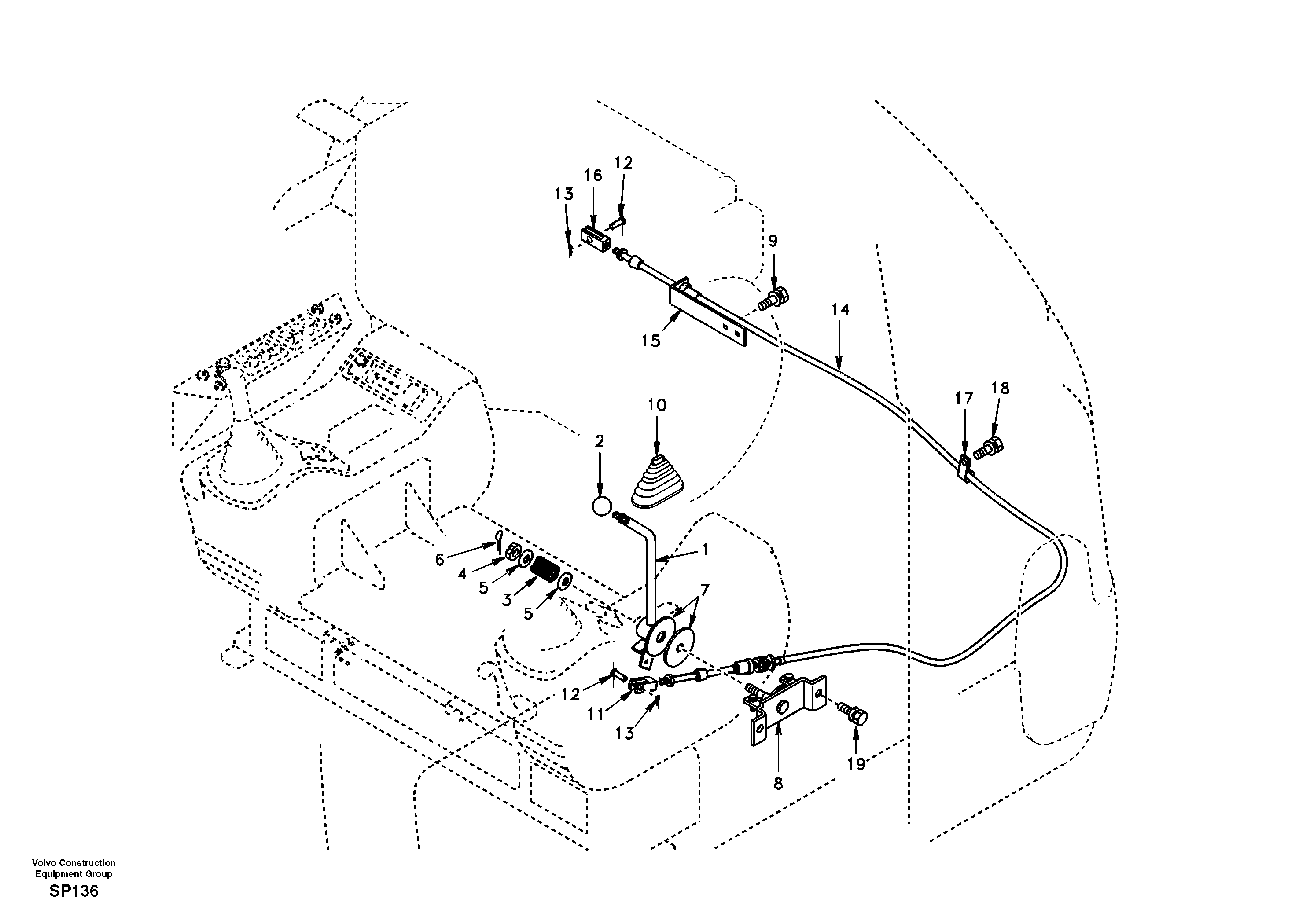 Схема запчастей Volvo EC55 - 101595 Speed control EC55 SER NO 20001-