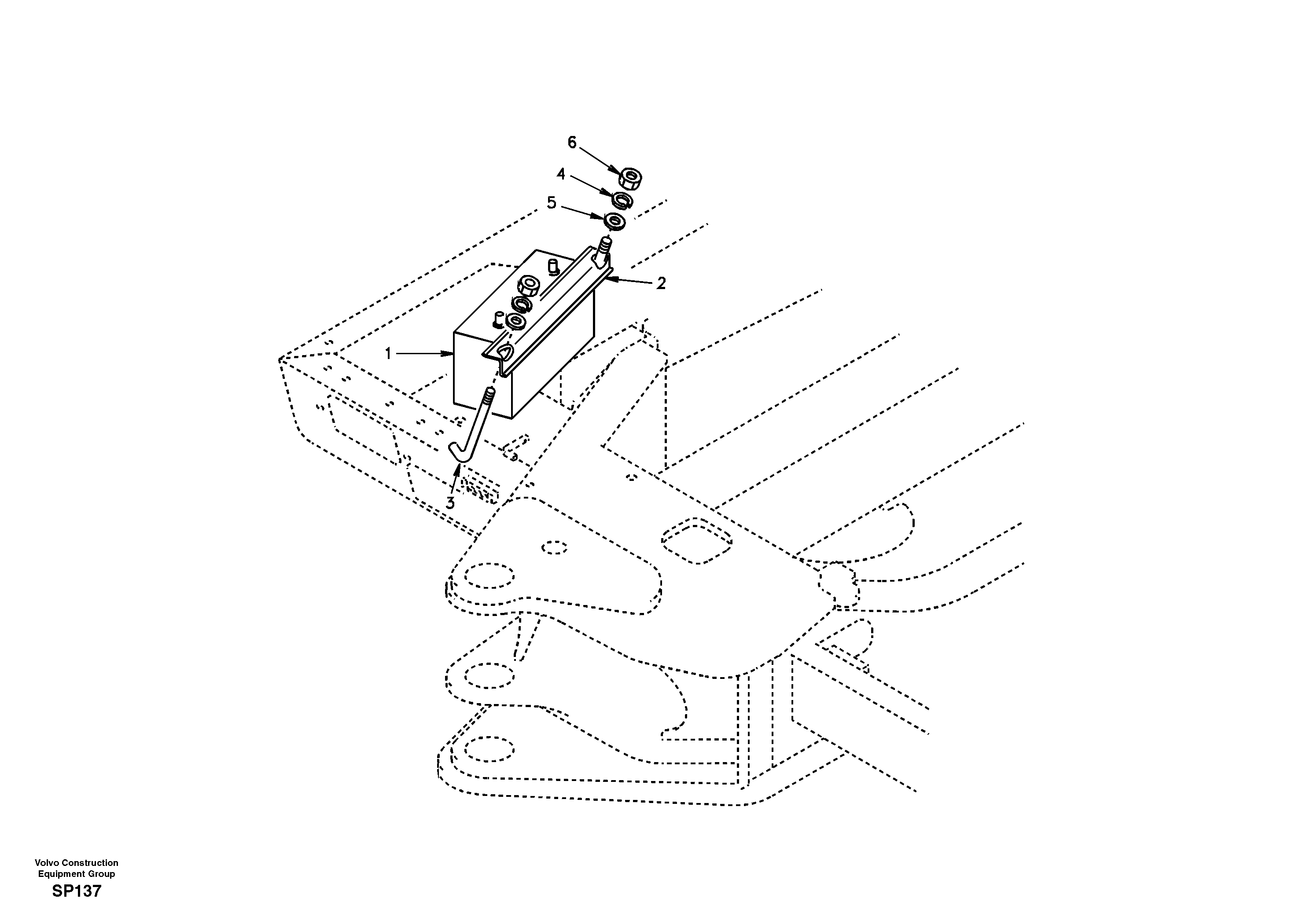 Схема запчастей Volvo EC55 - 54526 Battery with assembling details EC55 SER NO 20001-