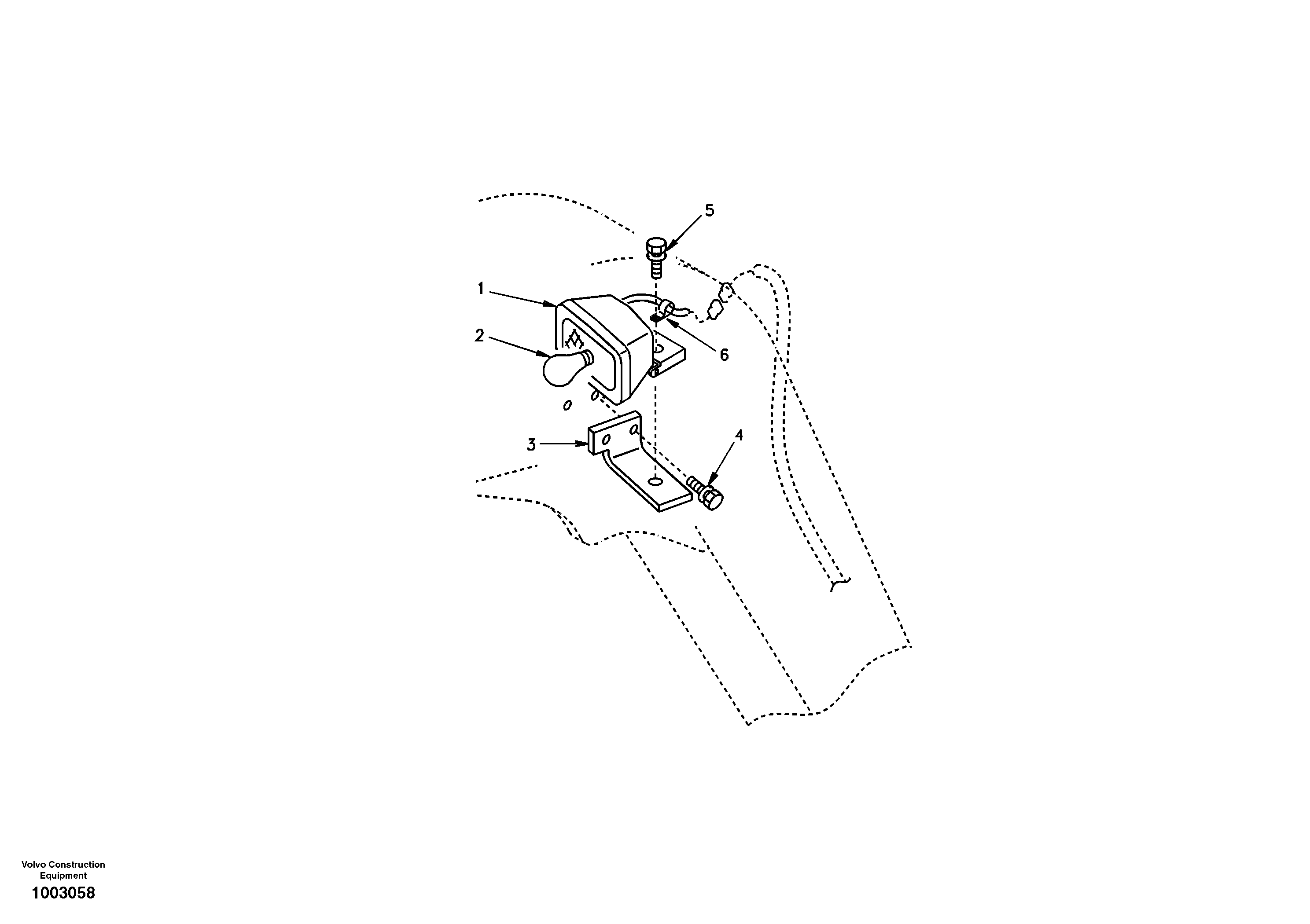 Схема запчастей Volvo EC55 - 41673 Working lamp on boom EC55 SER NO 20001-