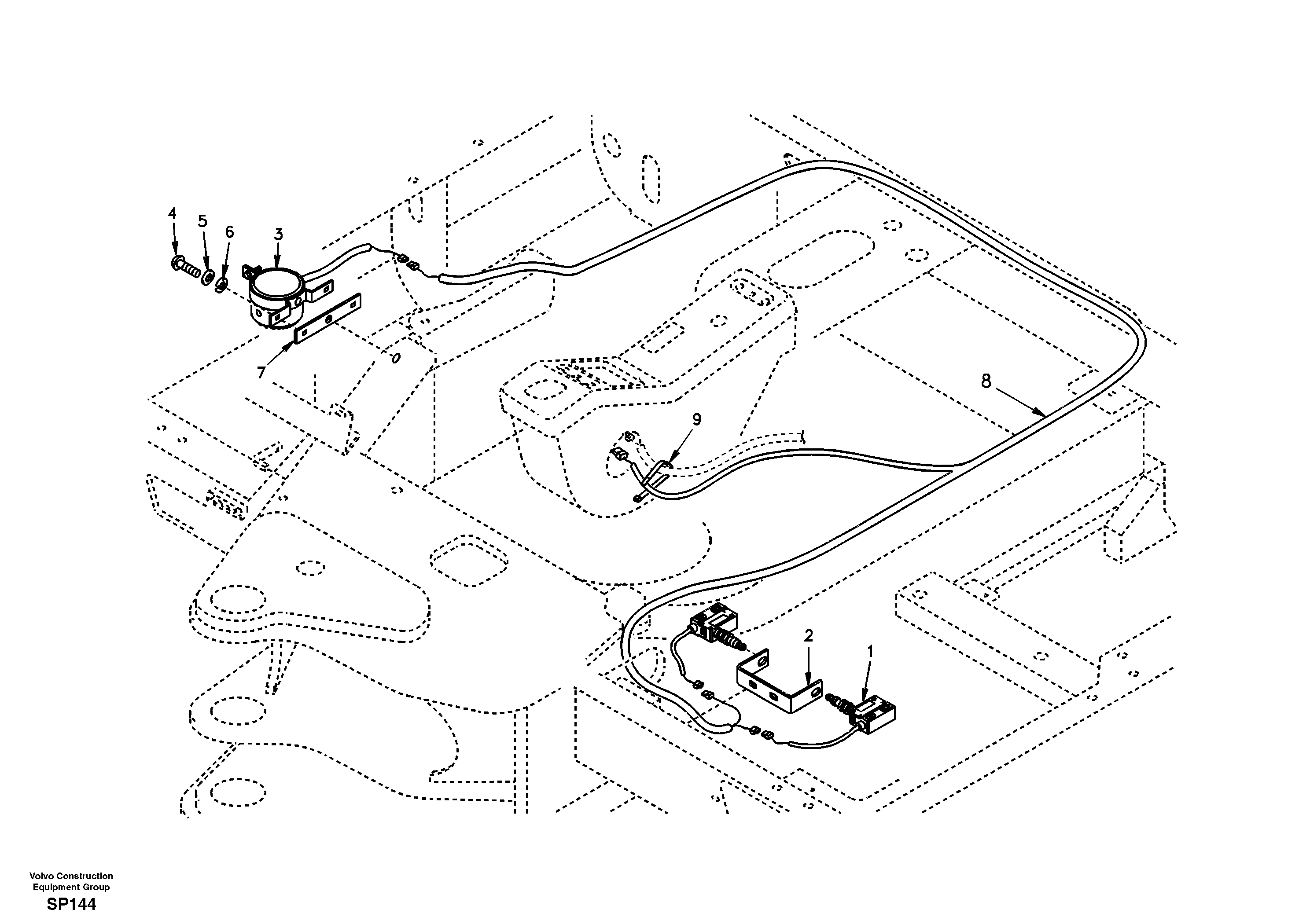 Схема запчастей Volvo EC55 - 19581 Back-up warning unit EC55 SER NO 20001-