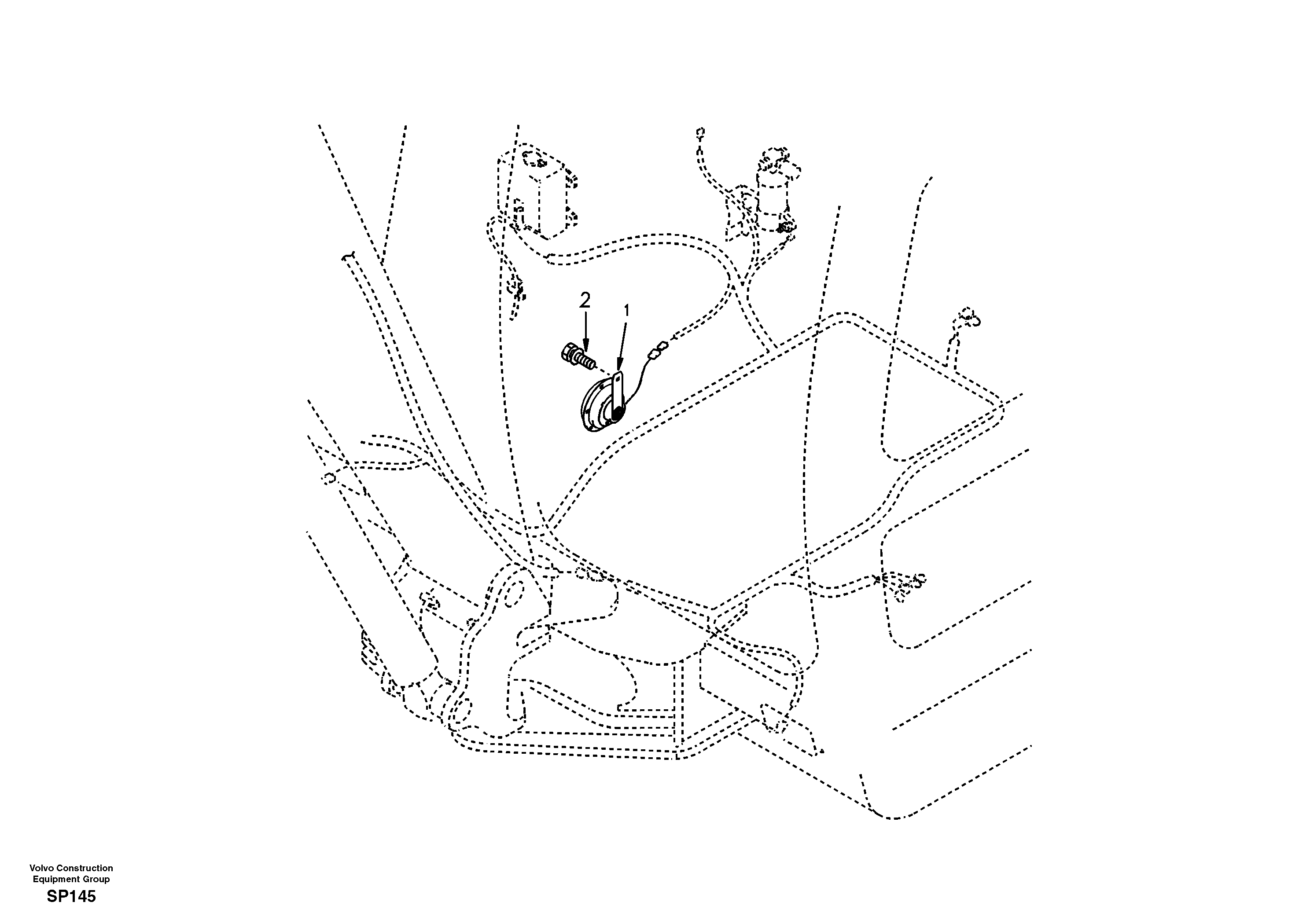 Схема запчастей Volvo EC55 - 57472 Horn EC55 SER NO 20001-