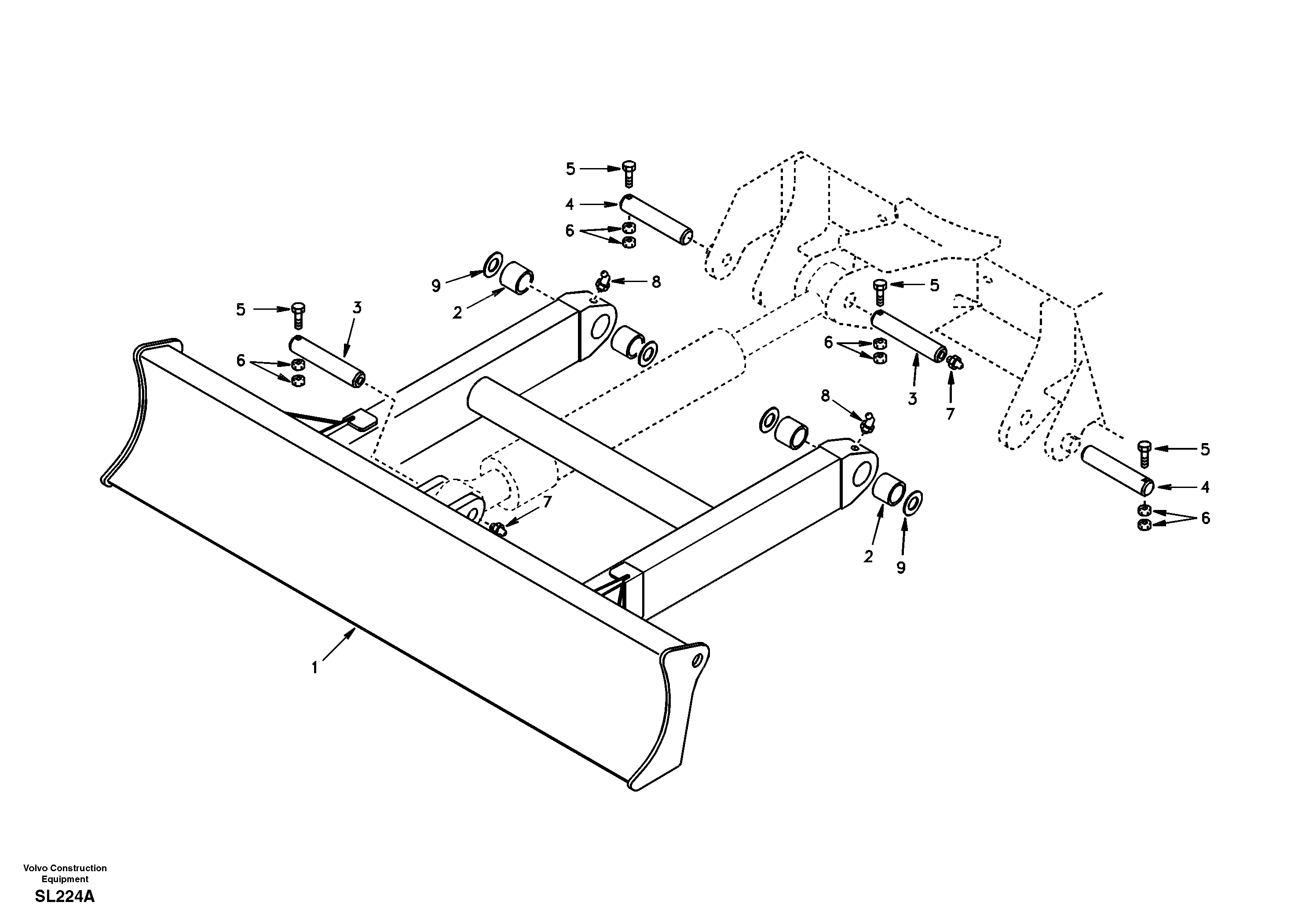 Схема запчастей Volvo EC55 - 69116 Лезвие отвала (аутригера) EC55 SER NO 5001-