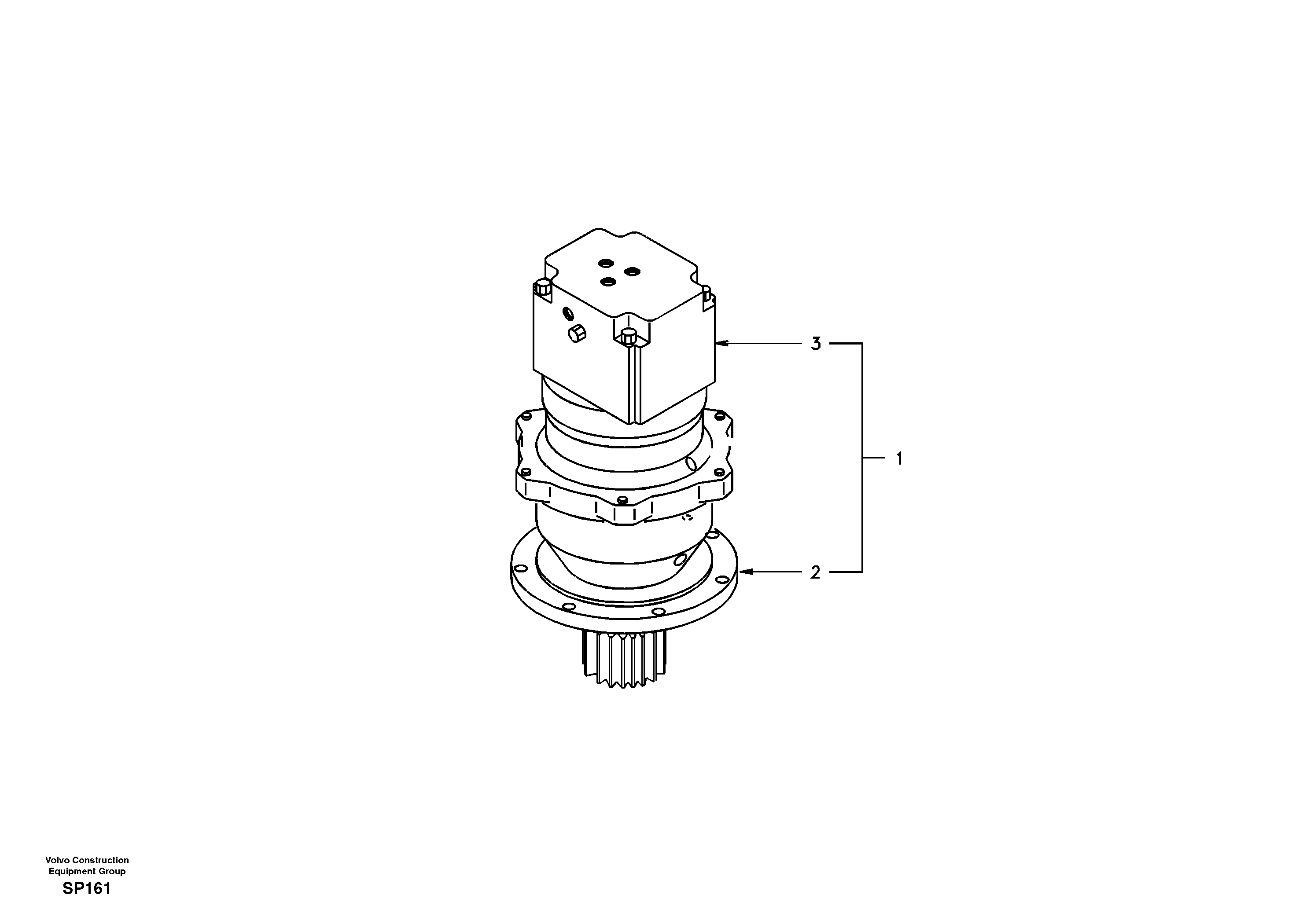 Схема запчастей Volvo EC55 - 7394 Swing motor with mounting parts EC55 SER NO 20001-