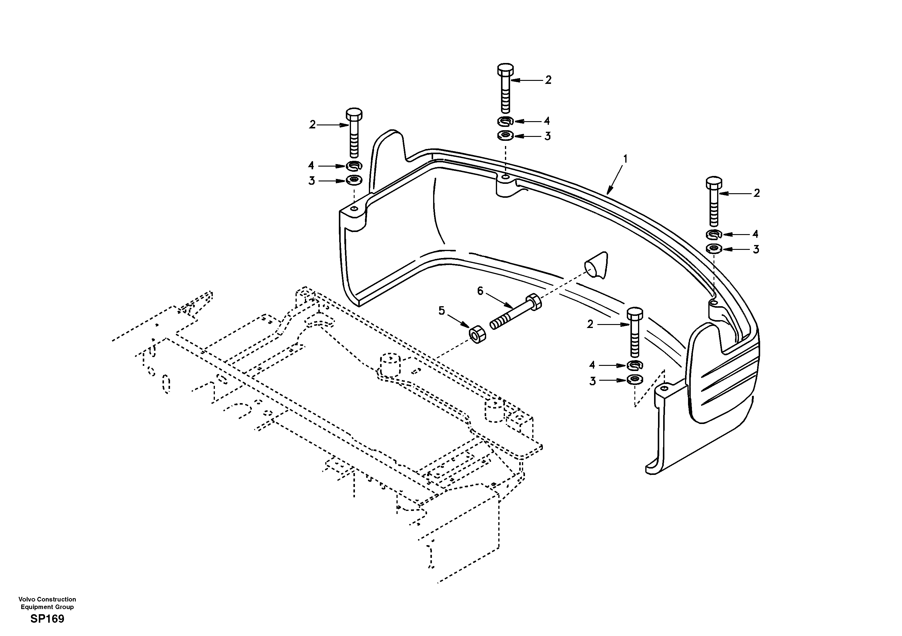 Схема запчастей Volvo EC55 - 23897 Противовесы EC55 SER NO 20001-