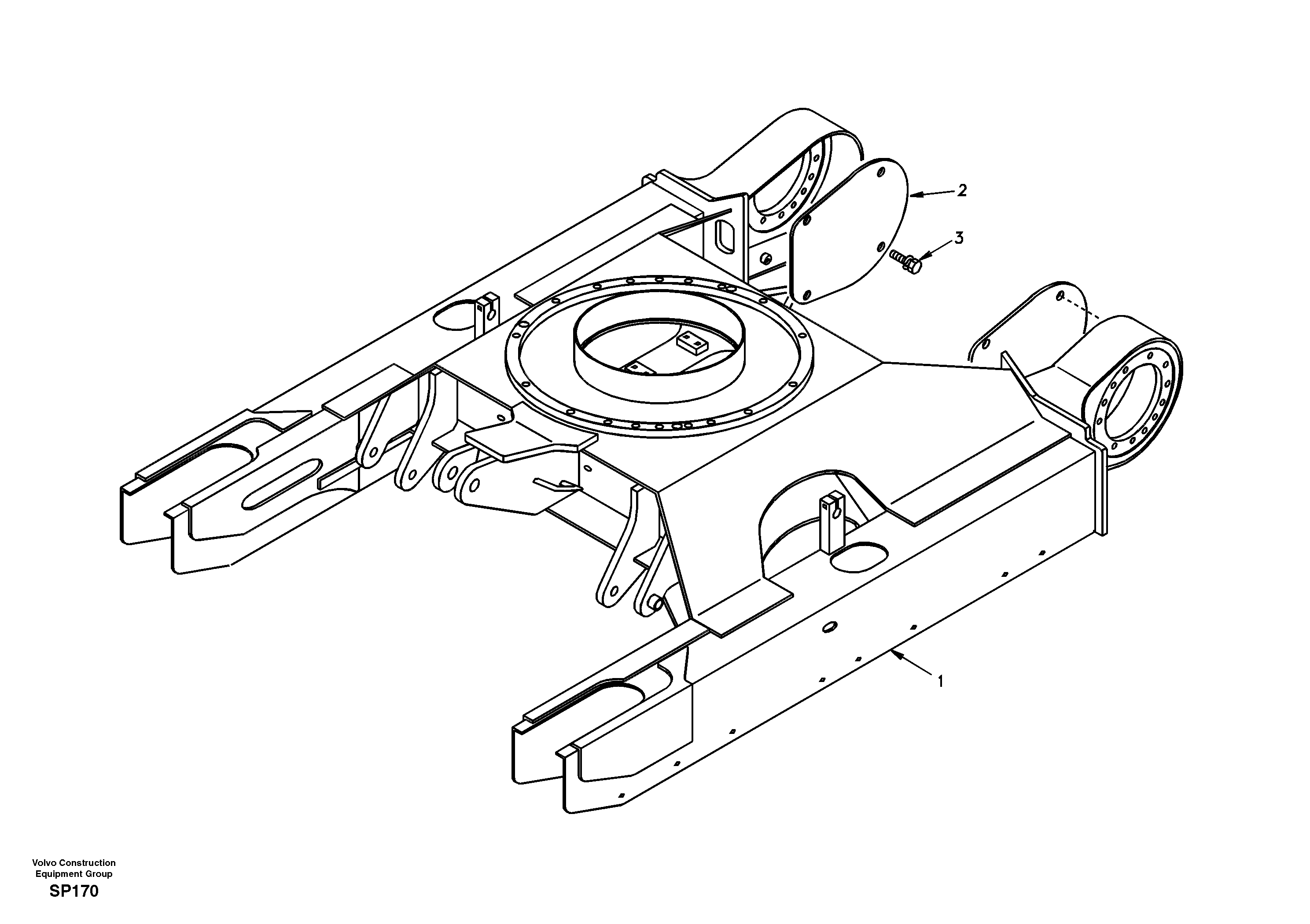 Схема запчастей Volvo EC55 - 11546 Рама экскаватора (ходовой части, шасси) EC55 SER NO 20001-