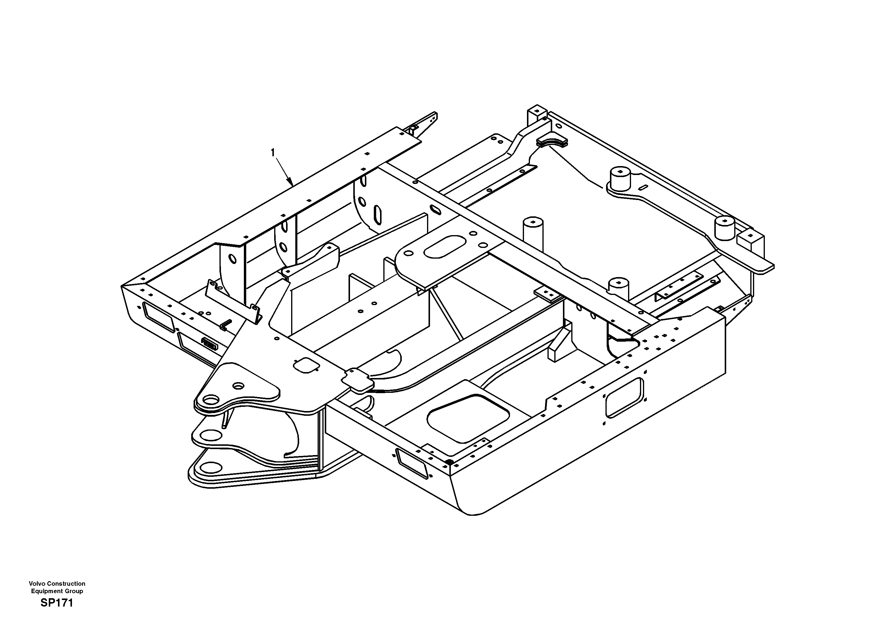 Схема запчастей Volvo EC55 - 11547 Upper frame EC55 SER NO 20001-