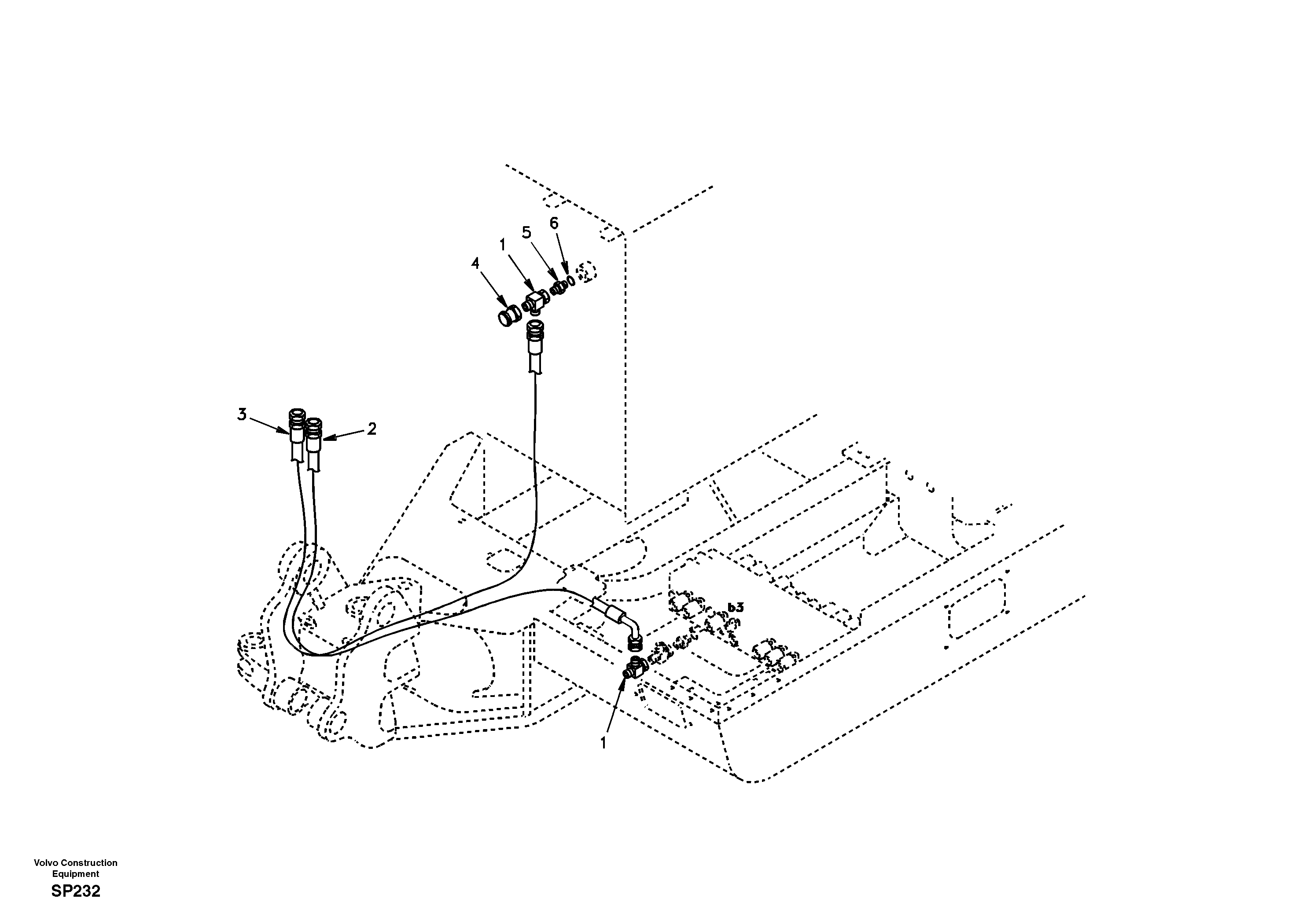 Схема запчастей Volvo EC55 - 25330 Working hydraulic, boom rupture EC55 SER NO 20001-