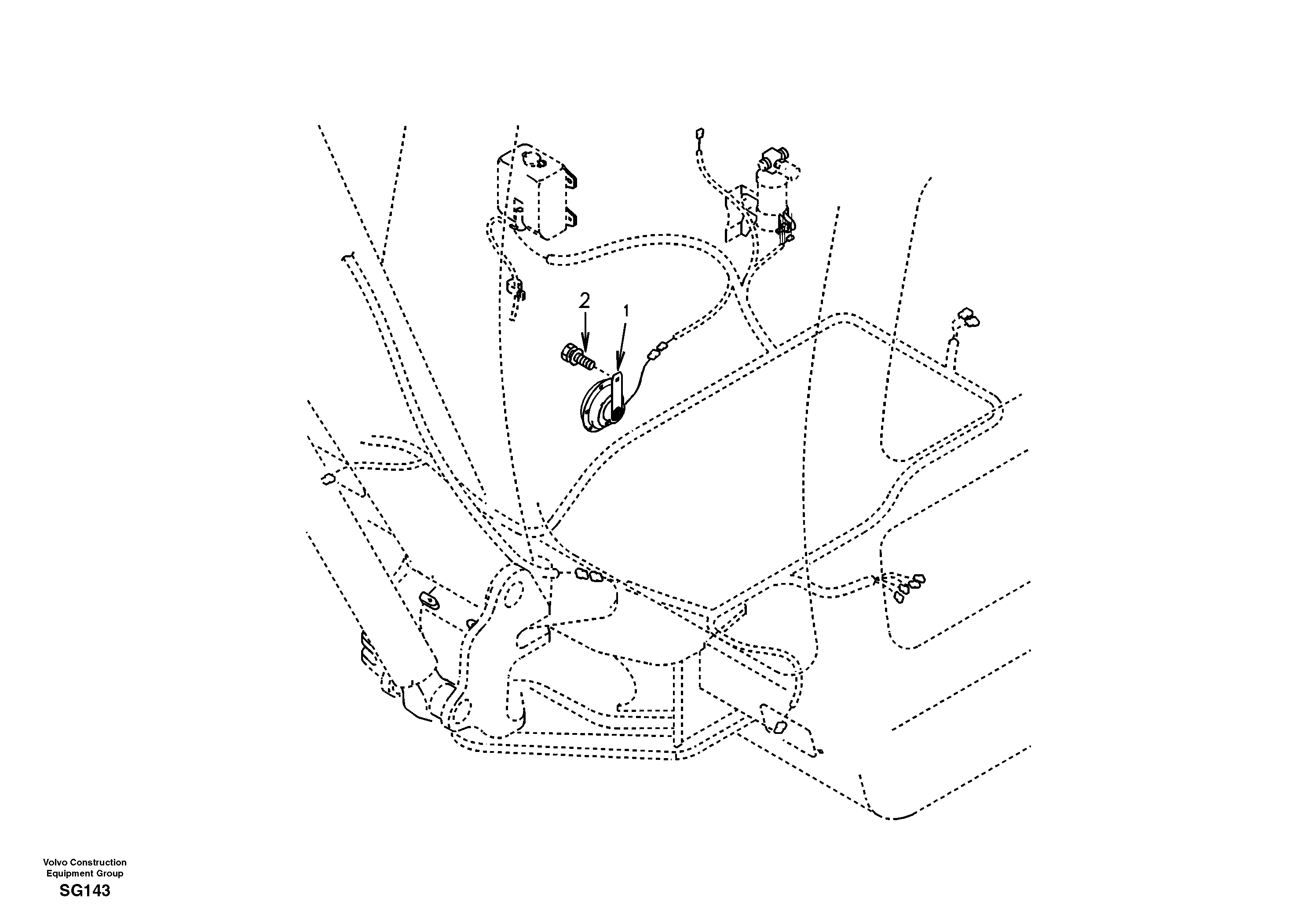 Схема запчастей Volvo EC55 - 41161 Horn EC55 SER NO 3001 -