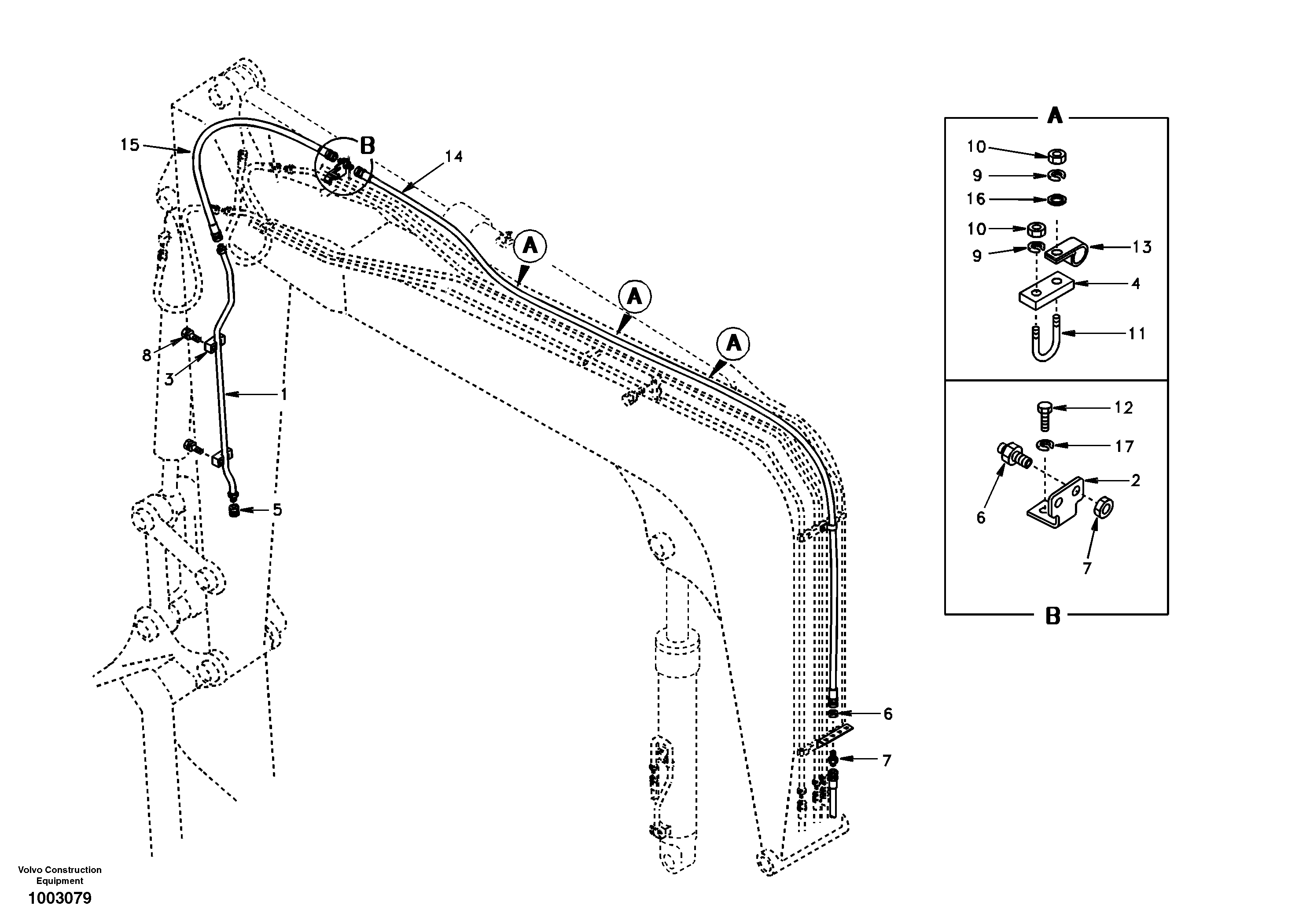 Схема запчастей Volvo EC55 - 44504 Quikfit hydraulic on attachment. Single - acting EC55 SER NO 20001-