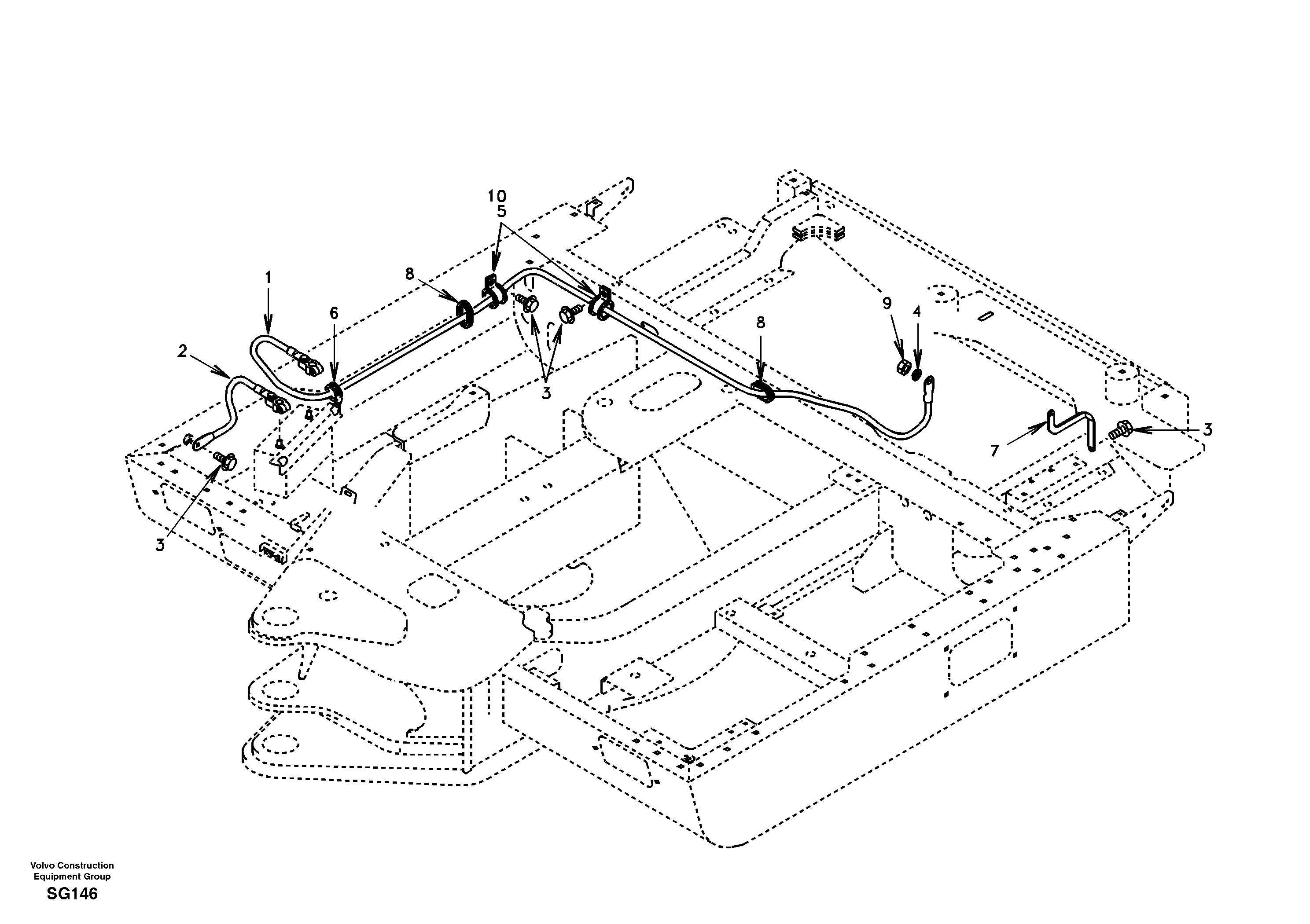 Схема запчастей Volvo EC55 - 41851 Cables, battery EC55 SER NO 3001 -