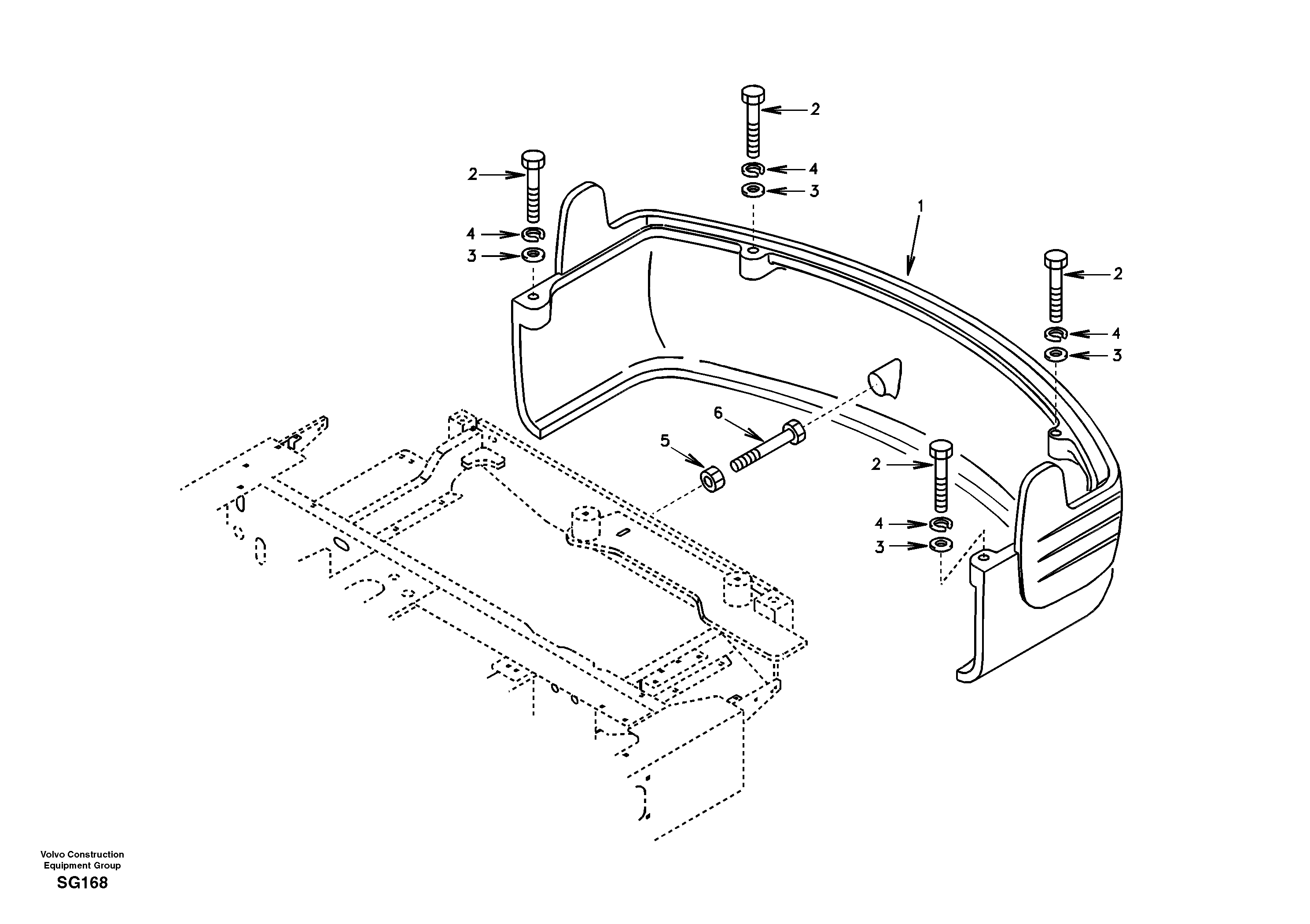 Схема запчастей Volvo EC55 - 41861 Противовесы EC55 SER NO 3001 -