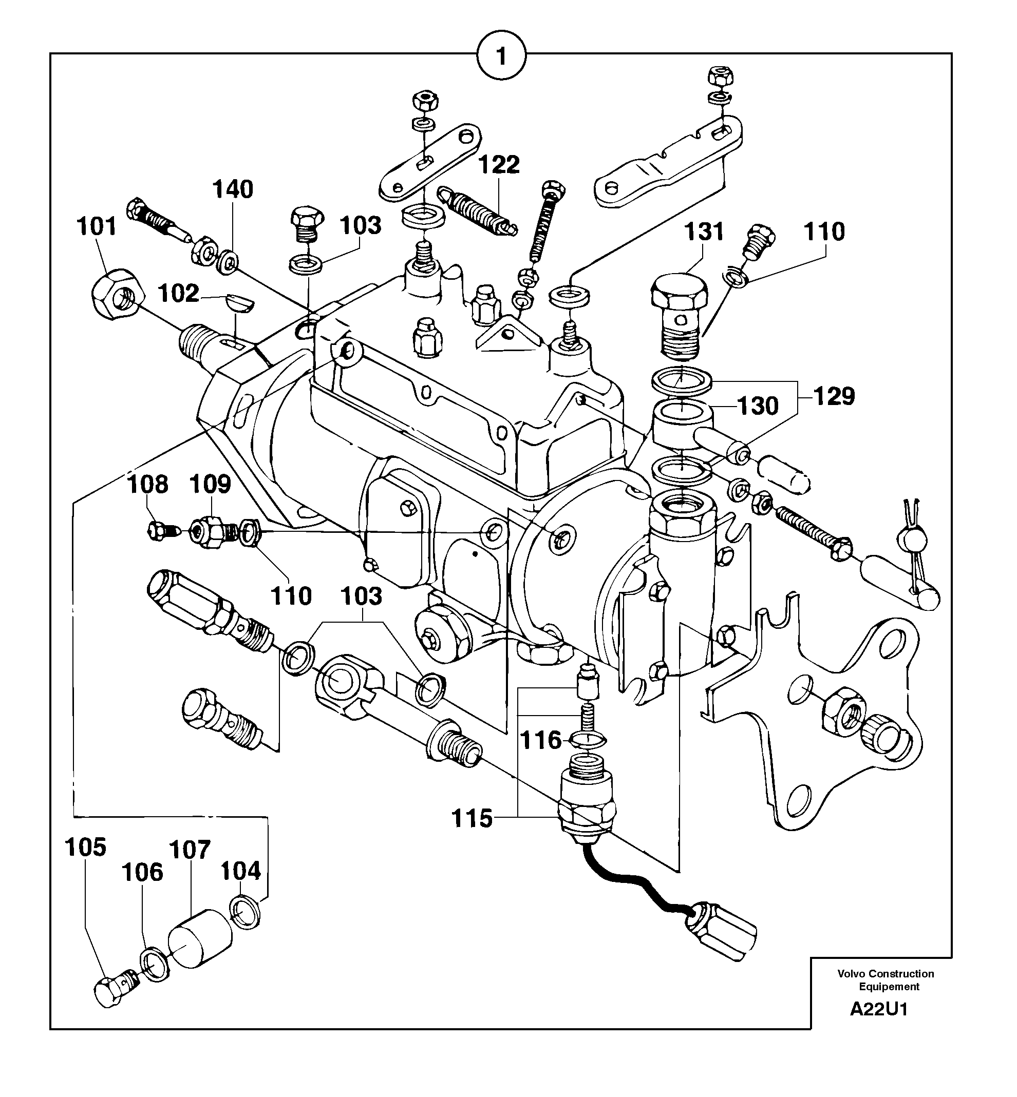 Схема запчастей Volvo EC70 - 98 Насос EC70 TYPE 233