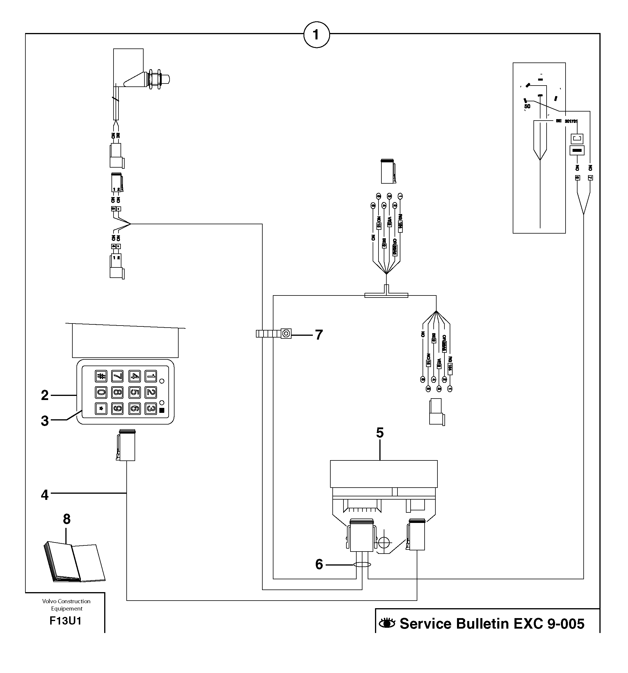Схема запчастей Volvo EC70 - 1923 coded keypad ( anti-start ) / with Puma EC70 TYPE 233