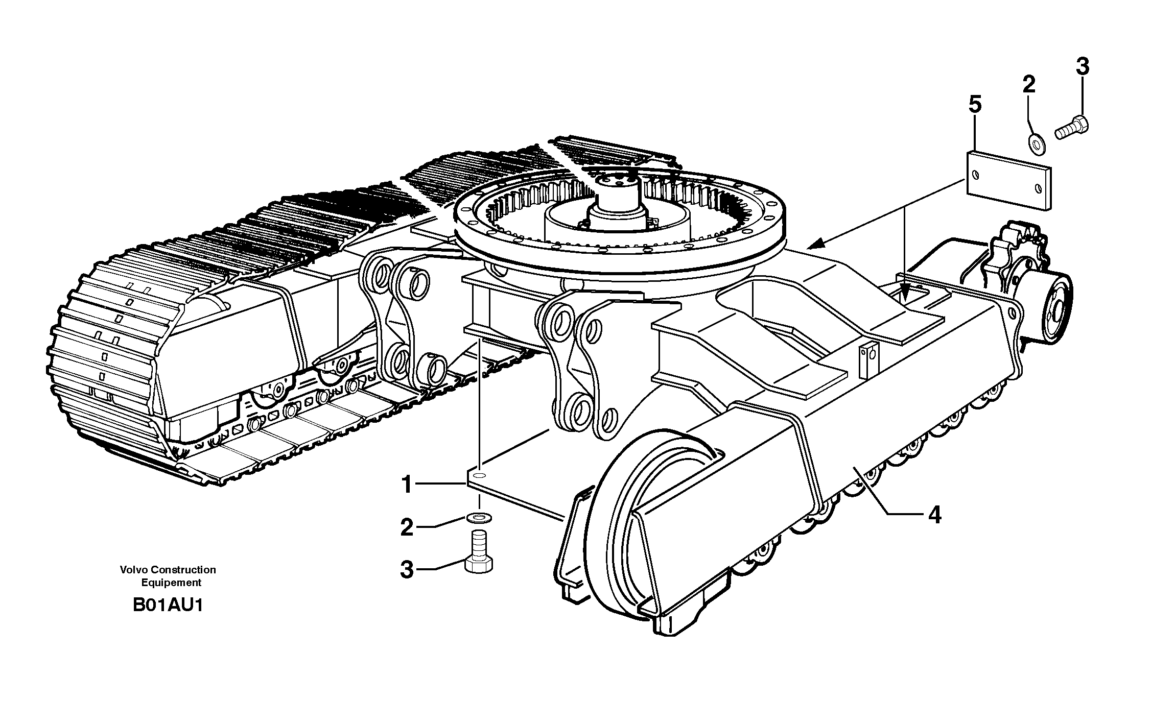 Схема запчастей Volvo EC70 - 1931 Lower frame EC70 TYPE 233