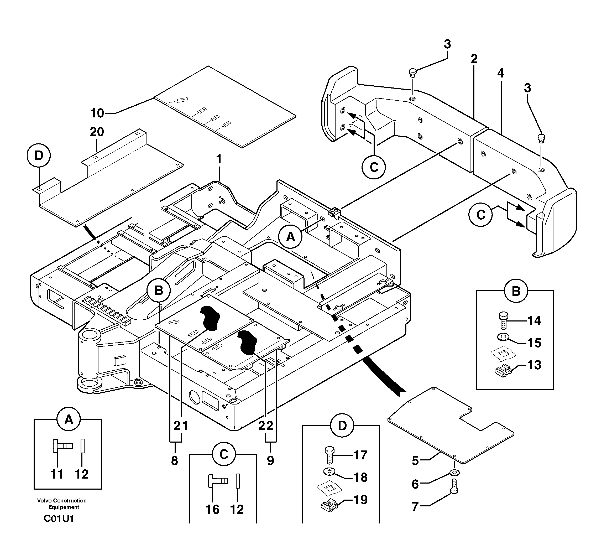 Схема запчастей Volvo EC70 - 1932 Platform EC70 TYPE 233