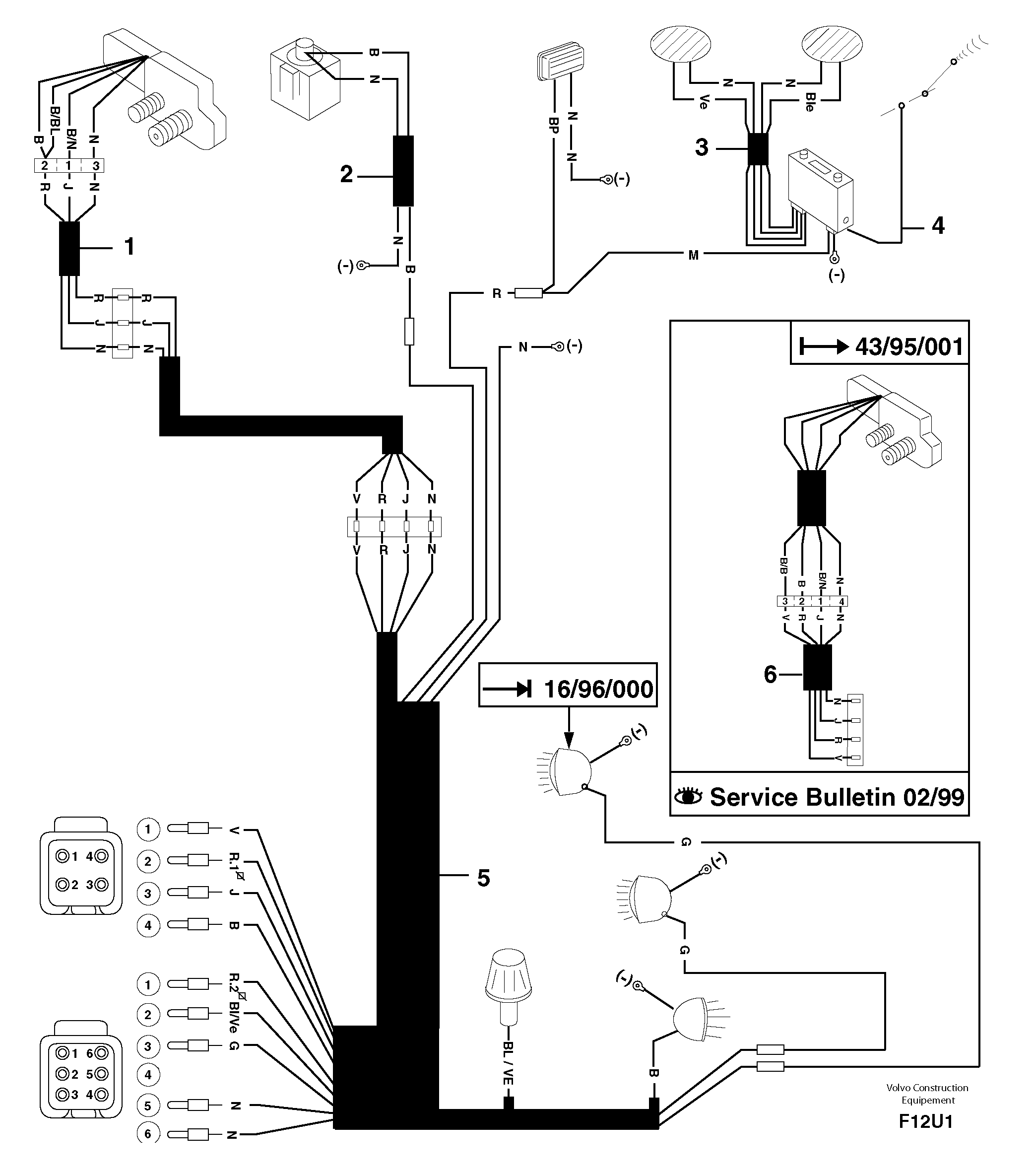 Схема запчастей Volvo EC70 - 3265 Electrical system / cab EC70VV TYPE 233