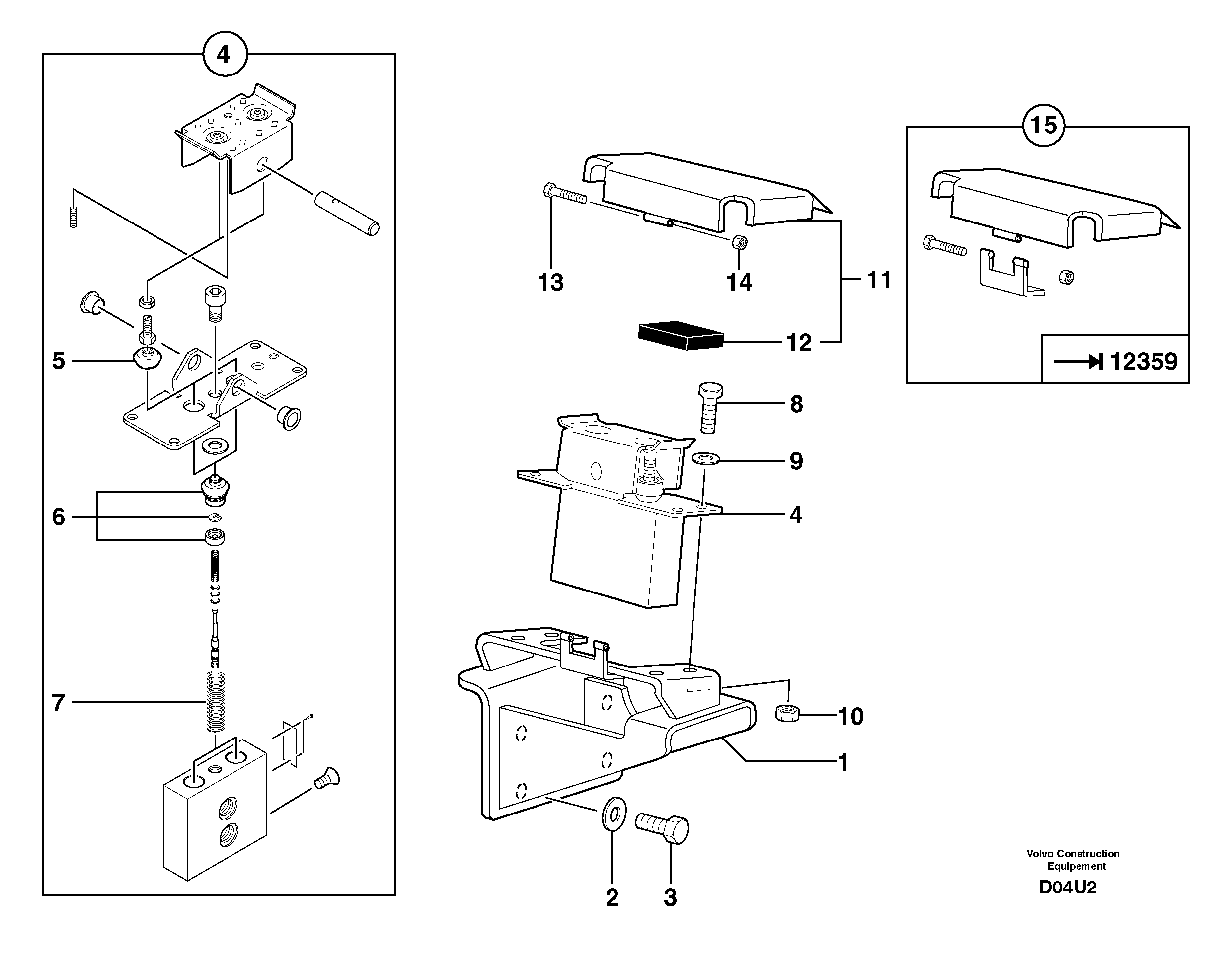Схема запчастей Volvo EC70 - 2492 Control pedal : articulated boom EC70VV TYPE 233