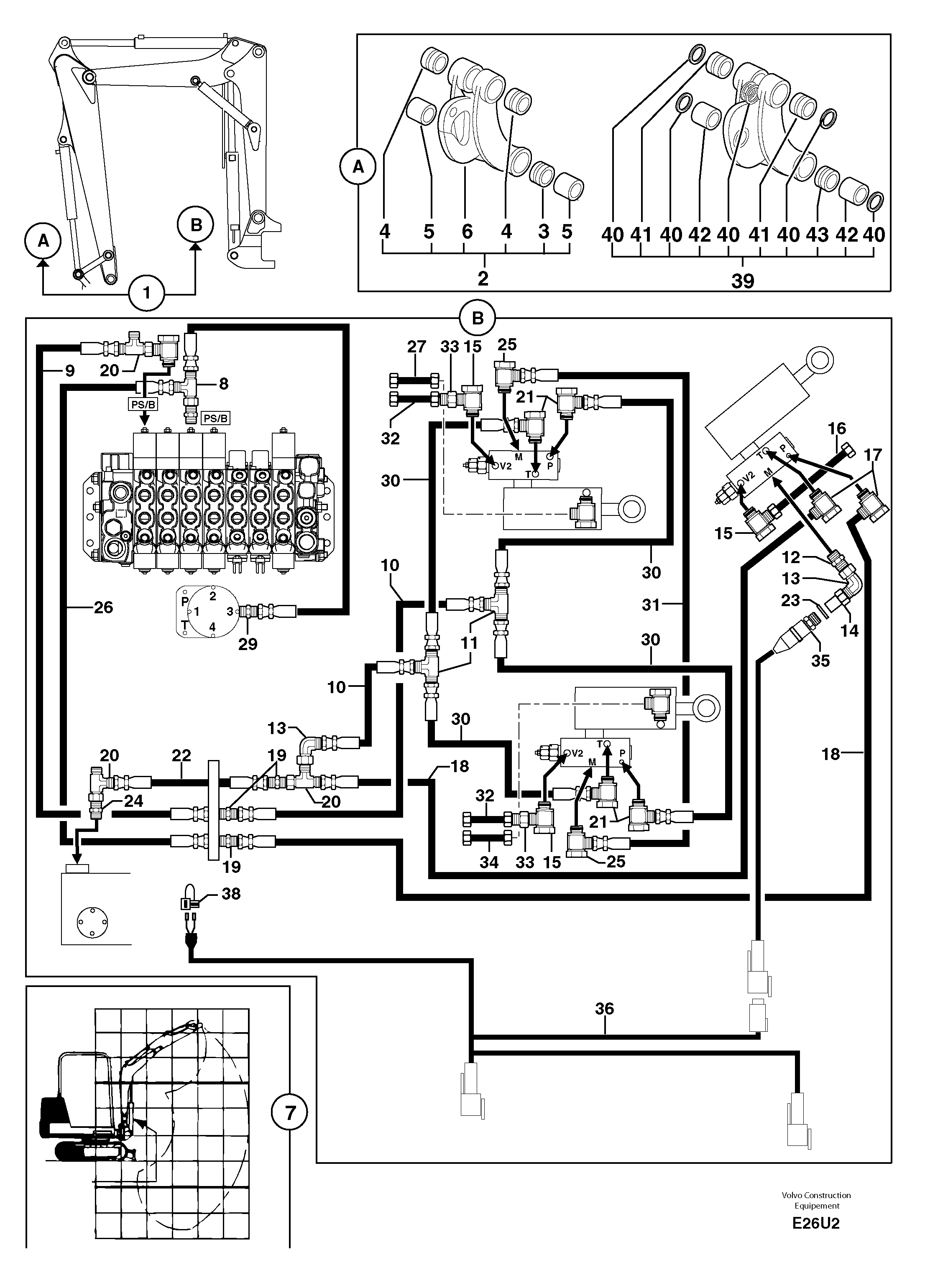 Схема запчастей Volvo EC70 - 2935 Handling operations Ce / with Puma EC70VV TYPE 233