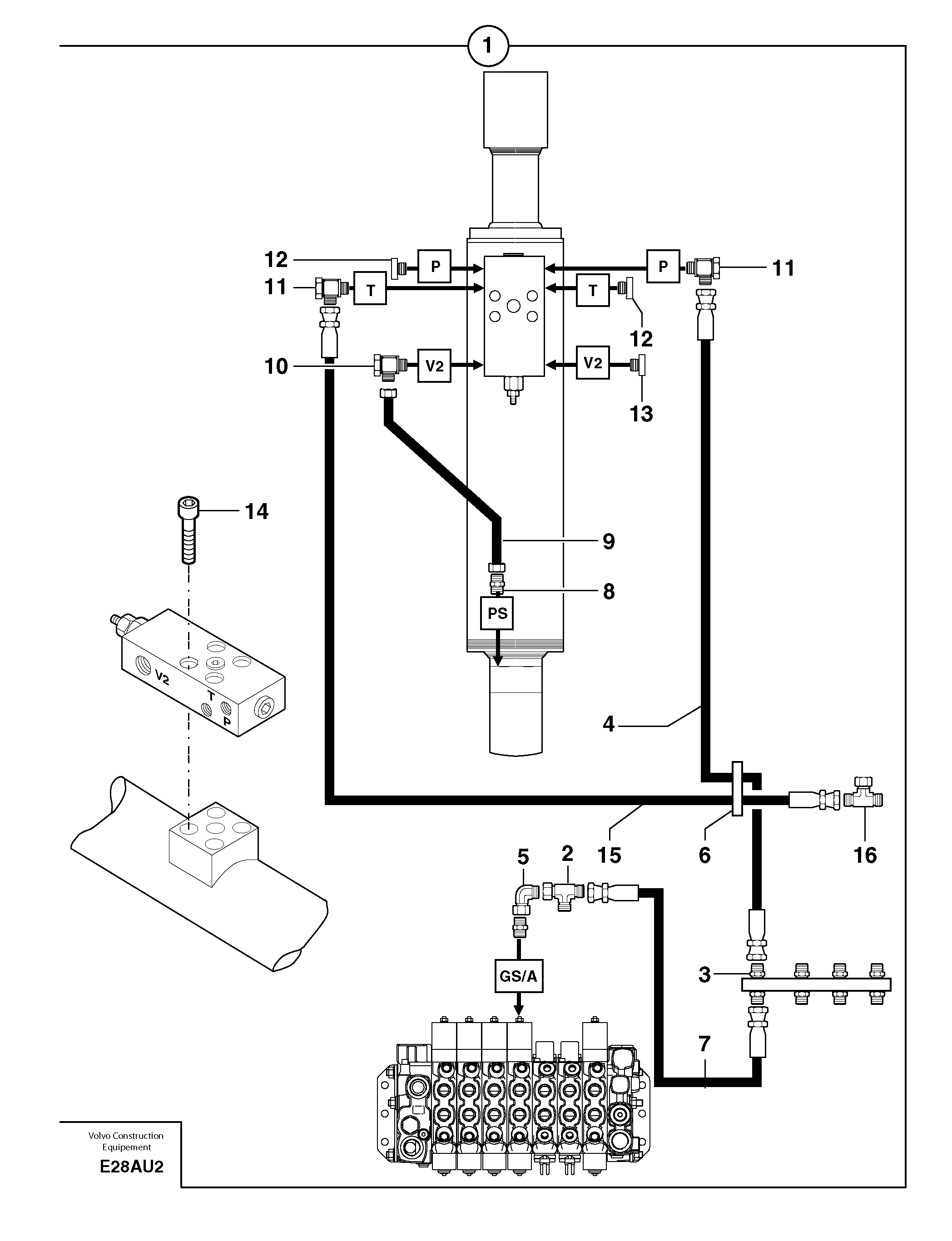 Схема запчастей Volvo EC70 - 3003 Supplement concerning handling operations / option EC70VV TYPE 233