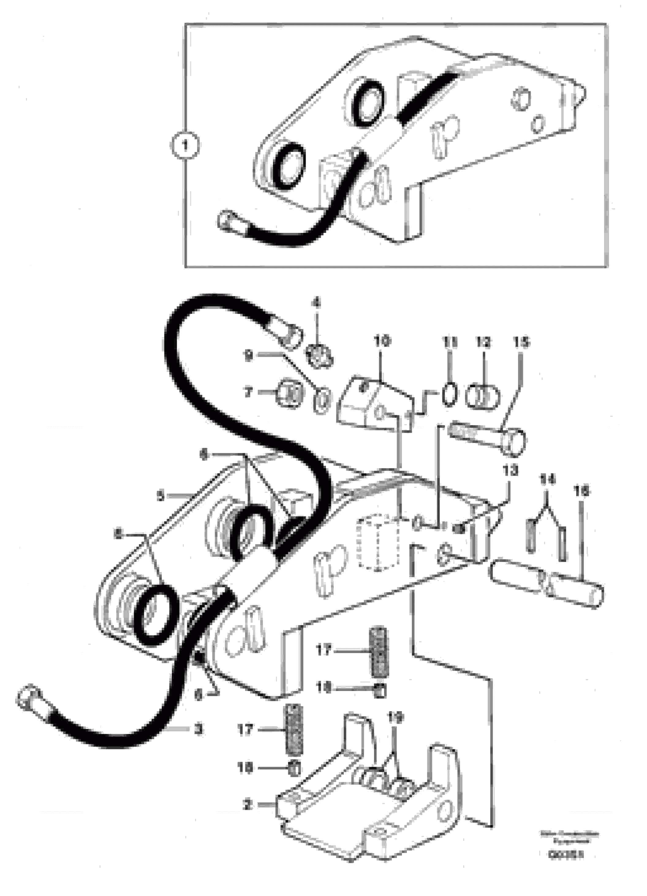 Схема запчастей Volvo EW50 - 104577 Tool holder / hydraulic control EW50 TYPE 256