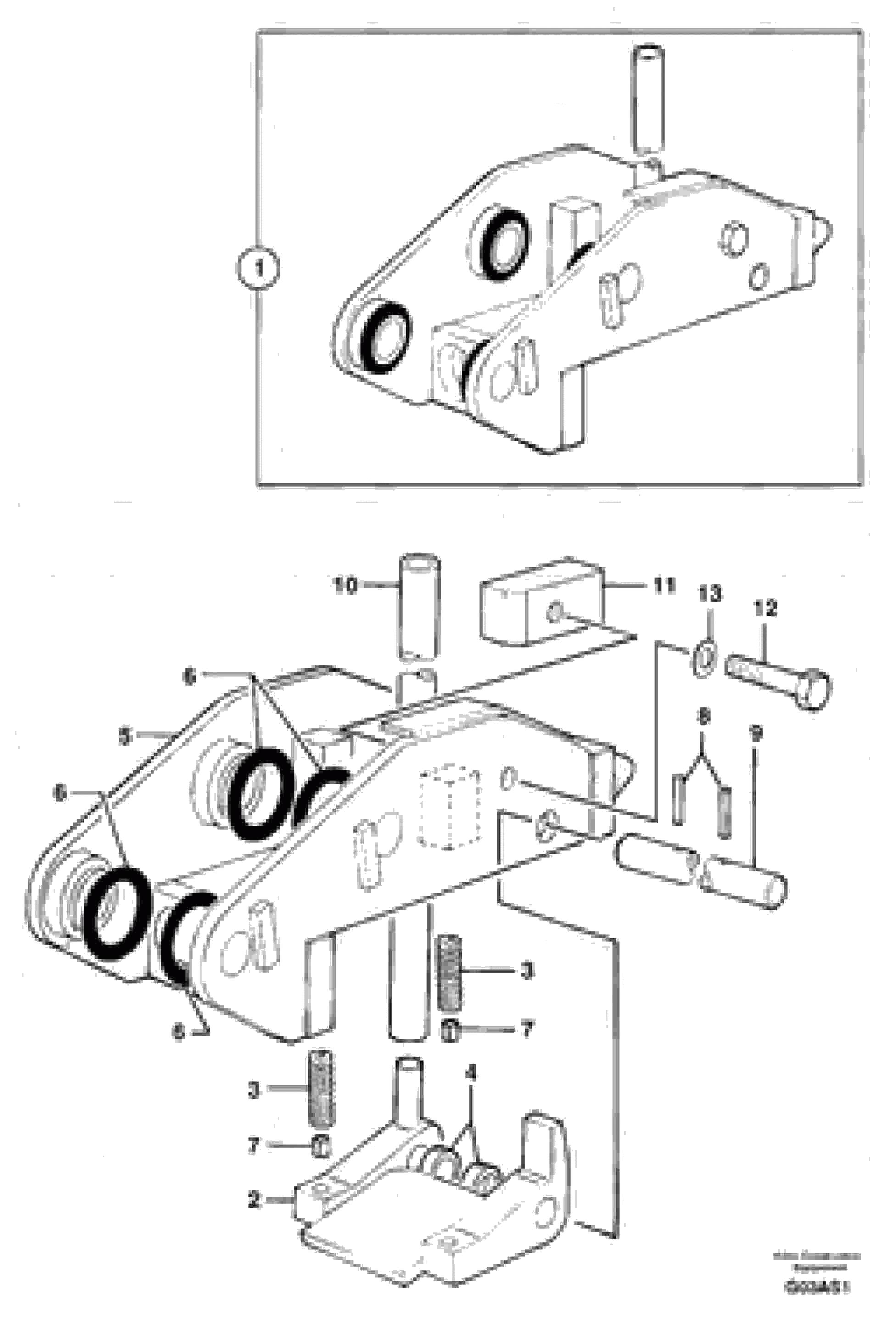 Схема запчастей Volvo EW50 - 105317 Tool holder / mechanical control EW50 TYPE 256