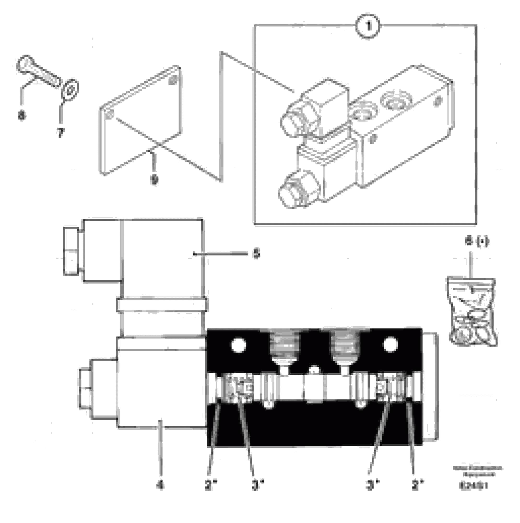 Схема запчастей Volvo EW50 - 13601 Electrovalve (quickfit ) EW50 TYPE 256