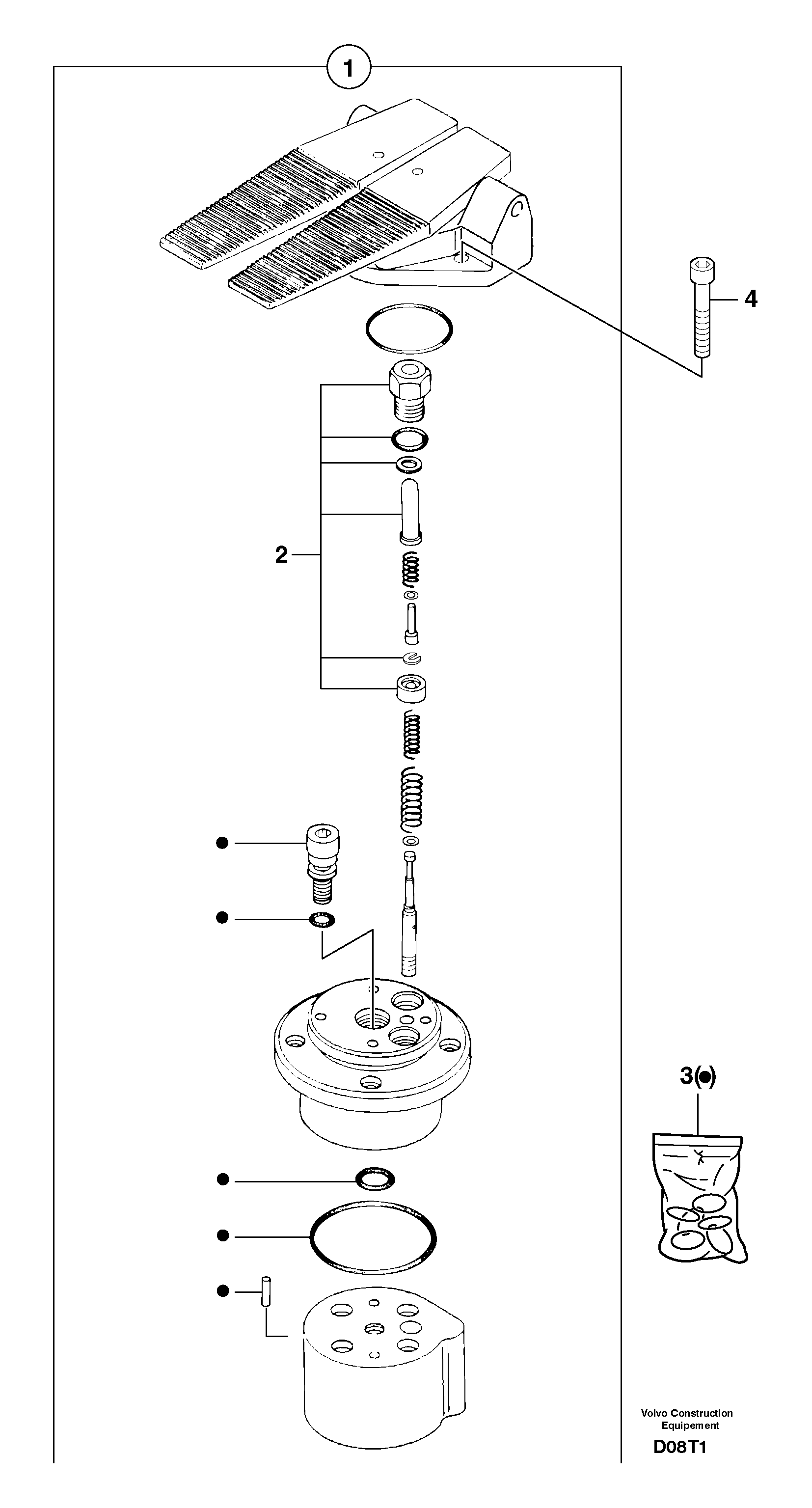 Схема запчастей Volvo EW50 - 26161 Control pedal EW50VV TYPE 256