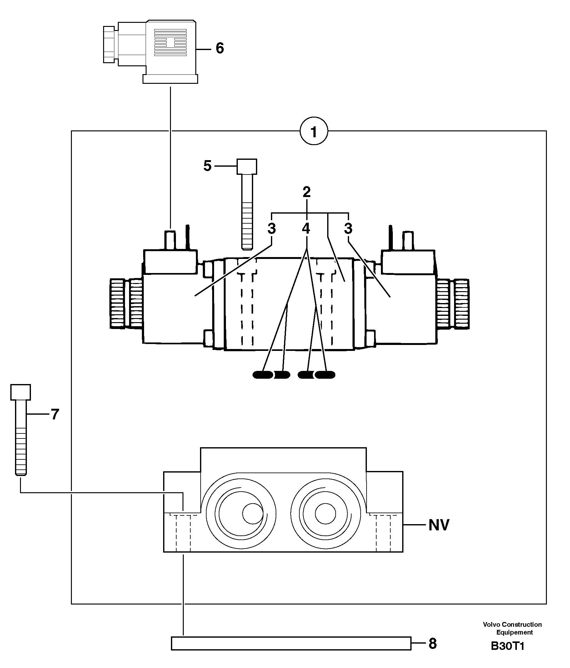 Схема запчастей Volvo EW50 - 26178 Electrovalve : stabiliser EW50VV TYPE 256