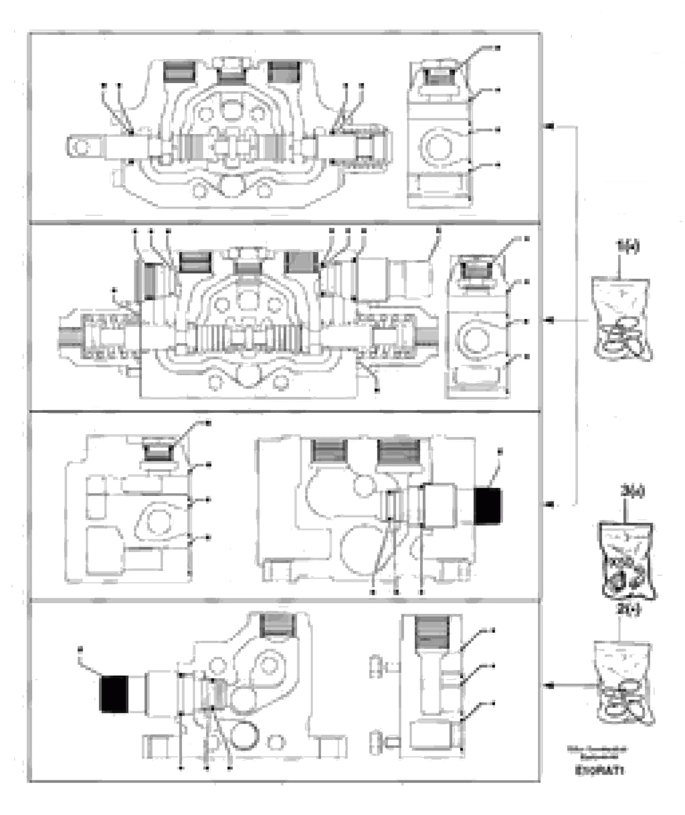 Схема запчастей Volvo EW50 - 32624 Control valve : seal (kit) for complete element EW50VV TYPE 256