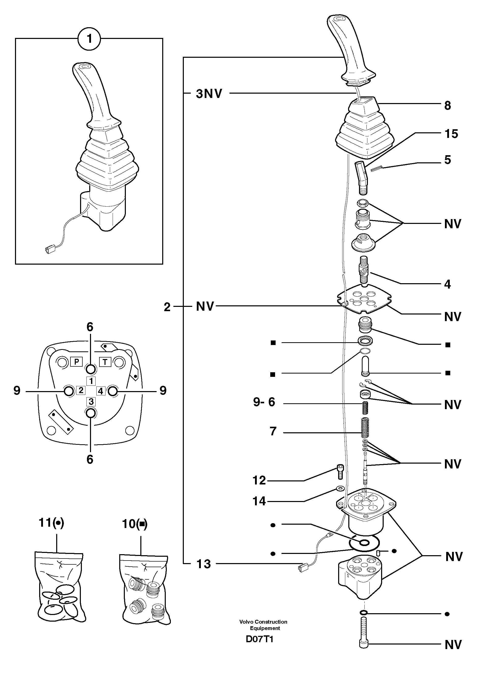 Схема запчастей Volvo EW50 - 26177 Control lever : dipper arm / slewing ( left ) EW50VV TYPE 256