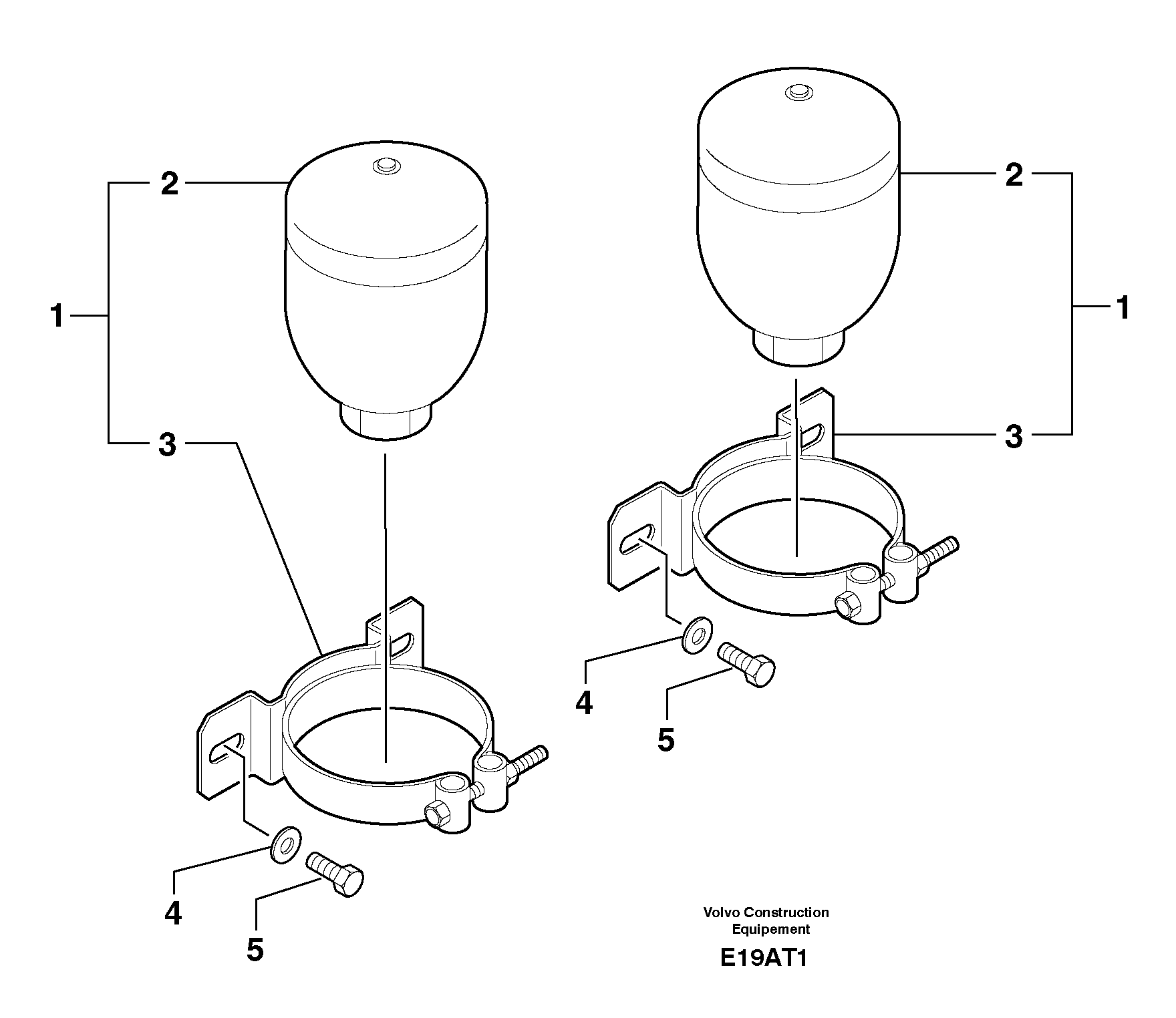 Схема запчастей Volvo EW50 - 26179 Гидроаккумулятор EW50VV TYPE 256