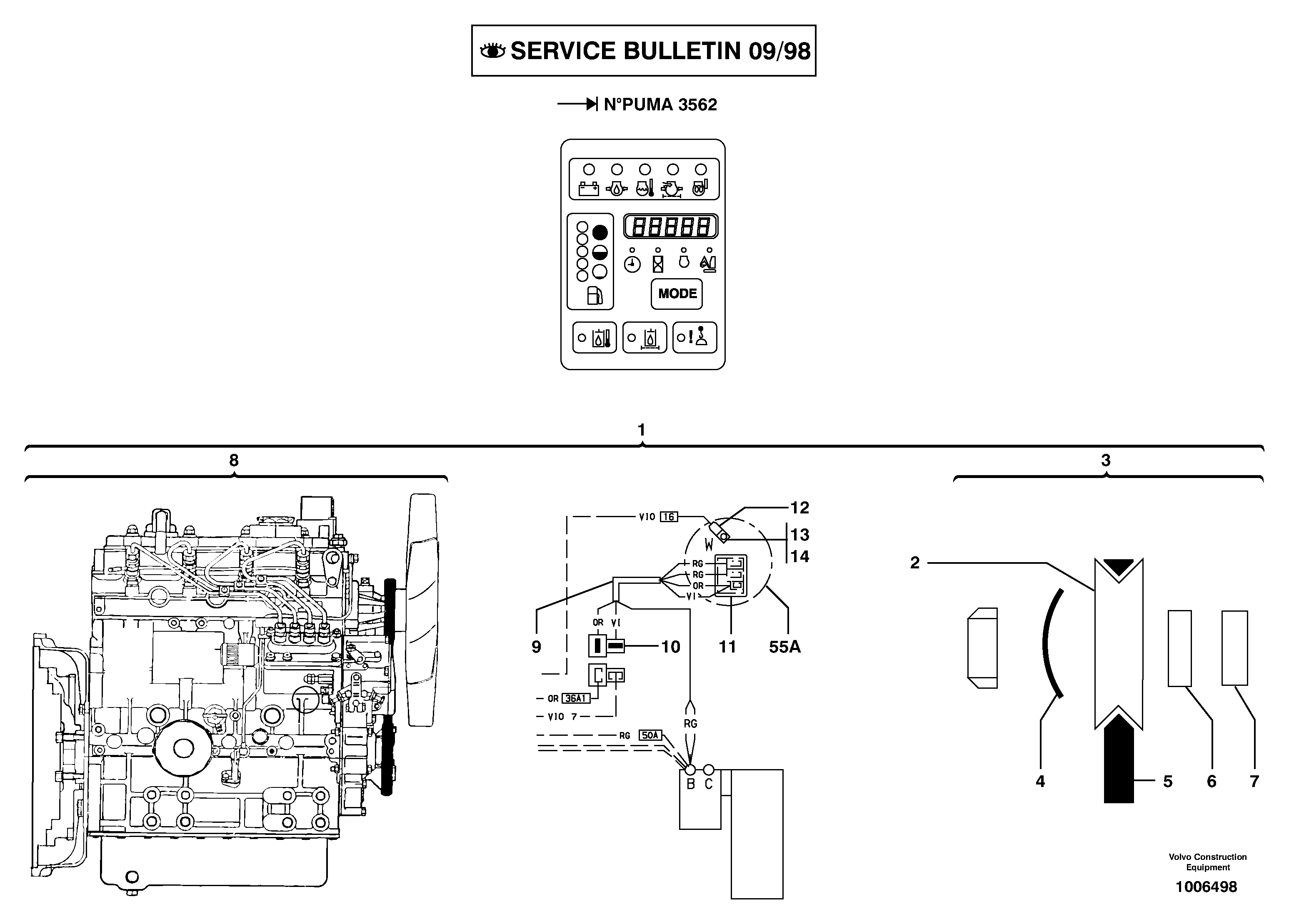 Схема запчастей Volvo EW50 - 14629 Двигатель в сборе (дизель) EW50 TYPE 256