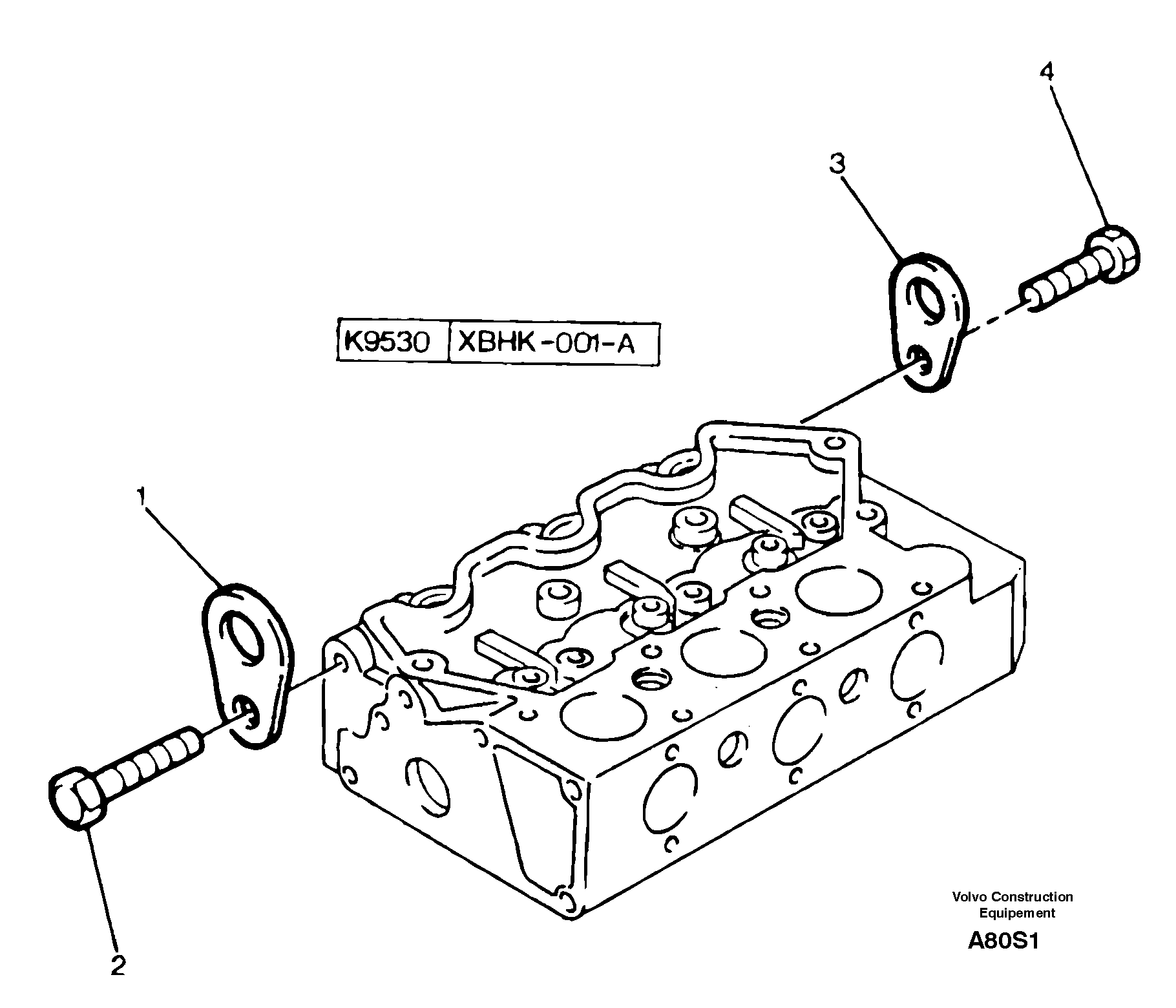 Схема запчастей Volvo EW50 - 14634 Engine lifting EW50 TYPE 256