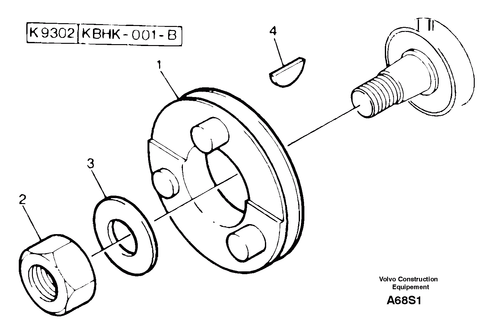 Схема запчастей Volvo EW50 - 9415 Front end drive input EW50 TYPE 256