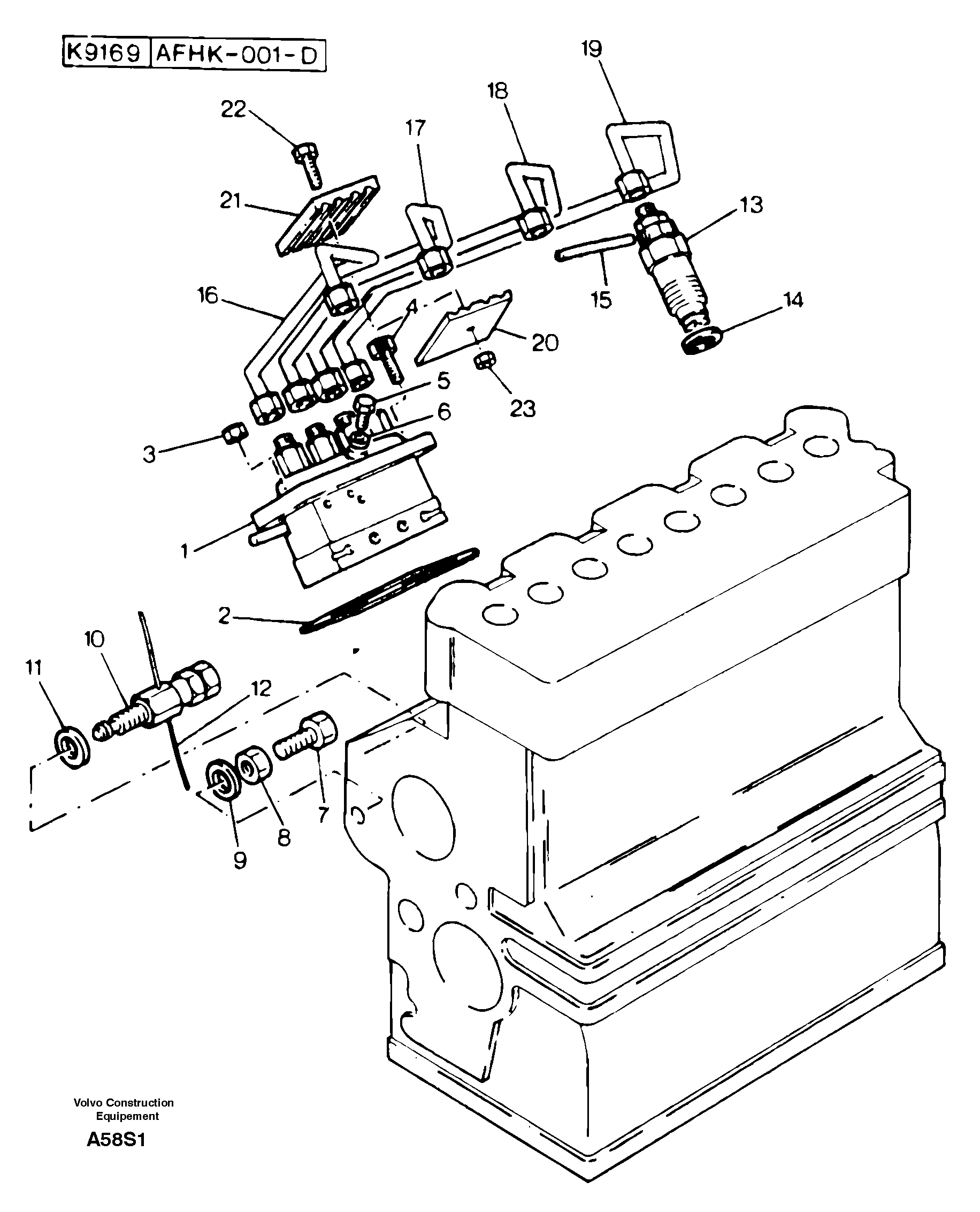 Схема запчастей Volvo EW50 - 11495 Fuel injection equipment ( diesel ) EW50 TYPE 256