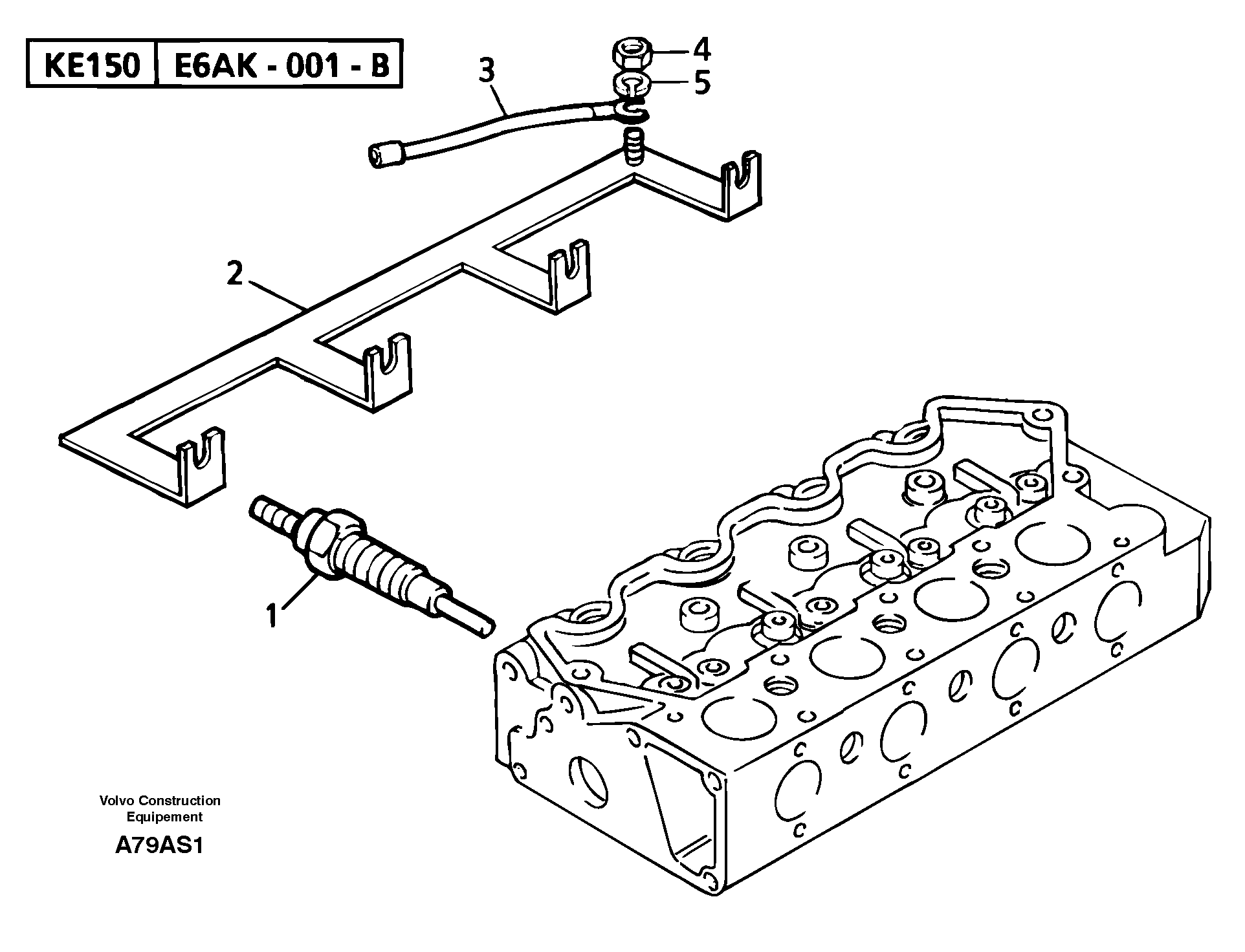 Схема запчастей Volvo EW50 - 12796 Cold-start system EW50 TYPE 256
