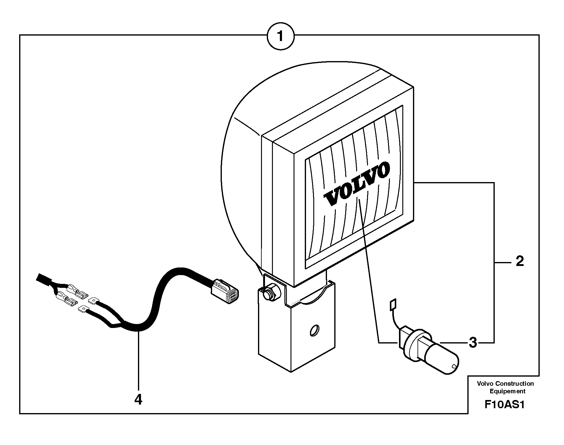 Схема запчастей Volvo EW50 - 105142 Rear headlight on cab EW50 TYPE 256