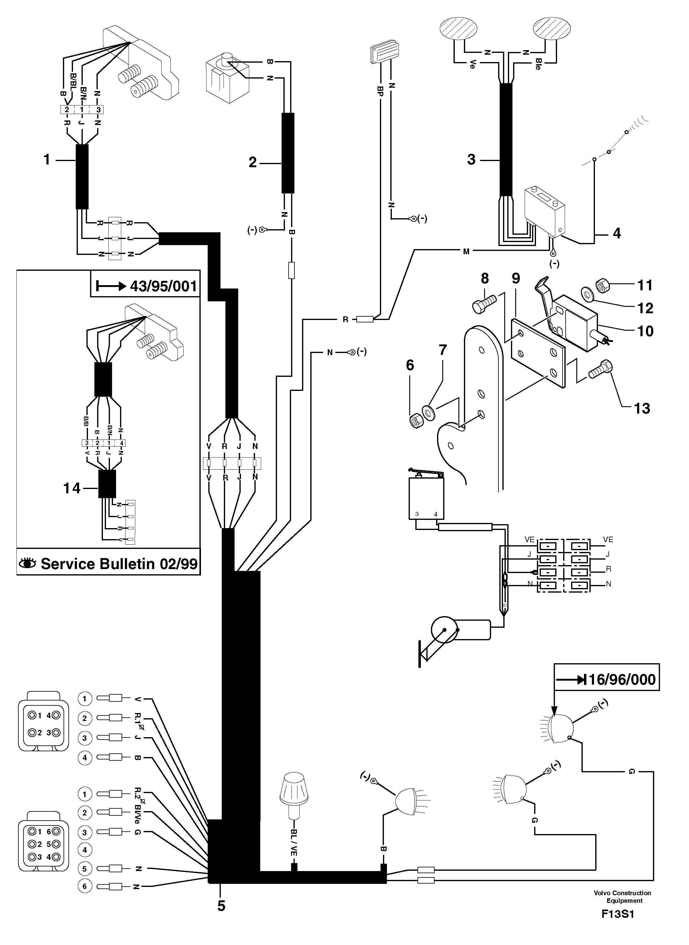 Схема запчастей Volvo EW50 - 12227 Electrical system / cab EW50 TYPE 256