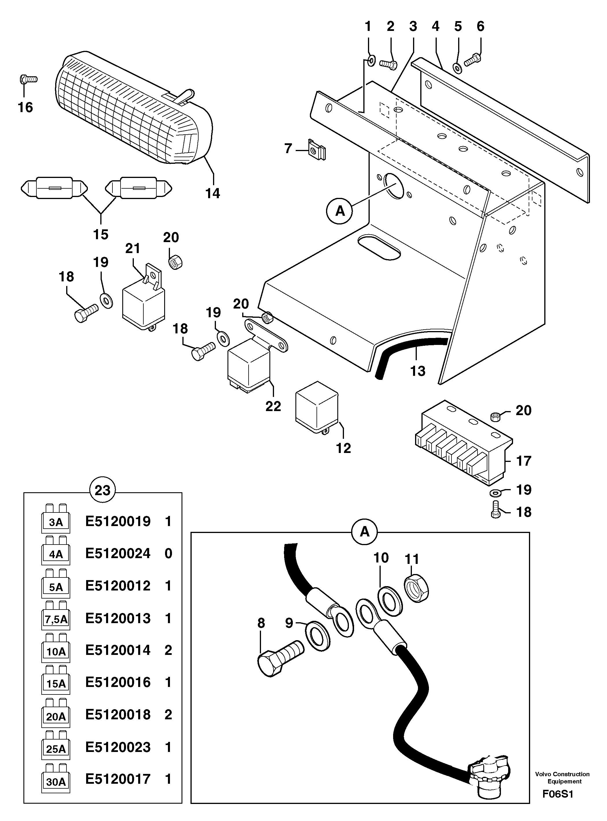 Схема запчастей Volvo EW50 - 12232 Electrical equipment EW50 TYPE 256