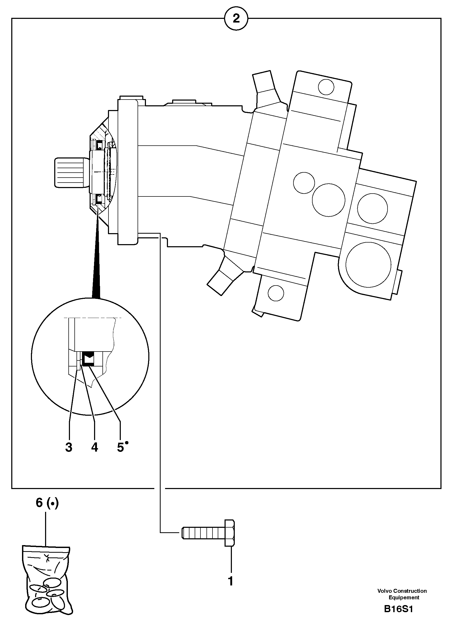 Схема запчастей Volvo EW50 - 12239 Hydraulic motor : travelling EW50 TYPE 256