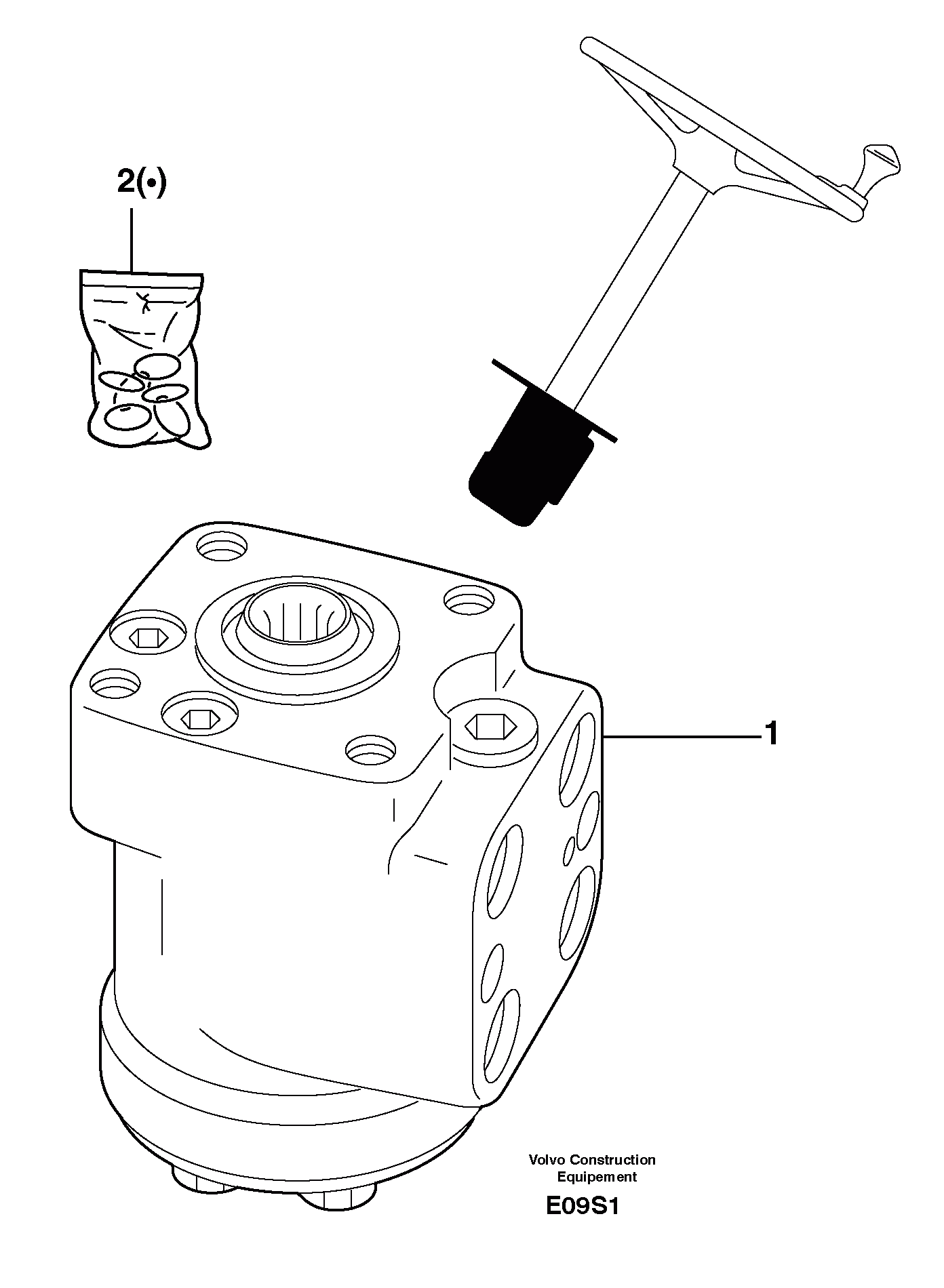 Схема запчастей Volvo EW50 - 12261 Steering device EW50 TYPE 256