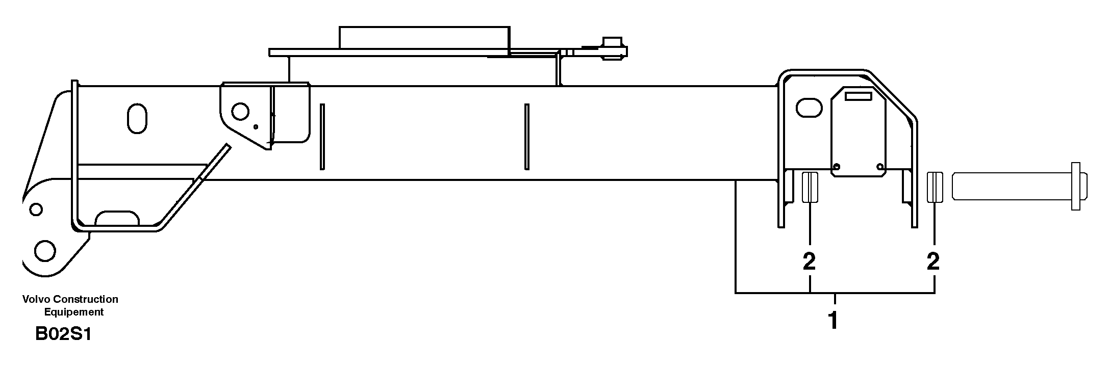 Схема запчастей Volvo EW50 - 12264 Lower frame EW50 TYPE 256