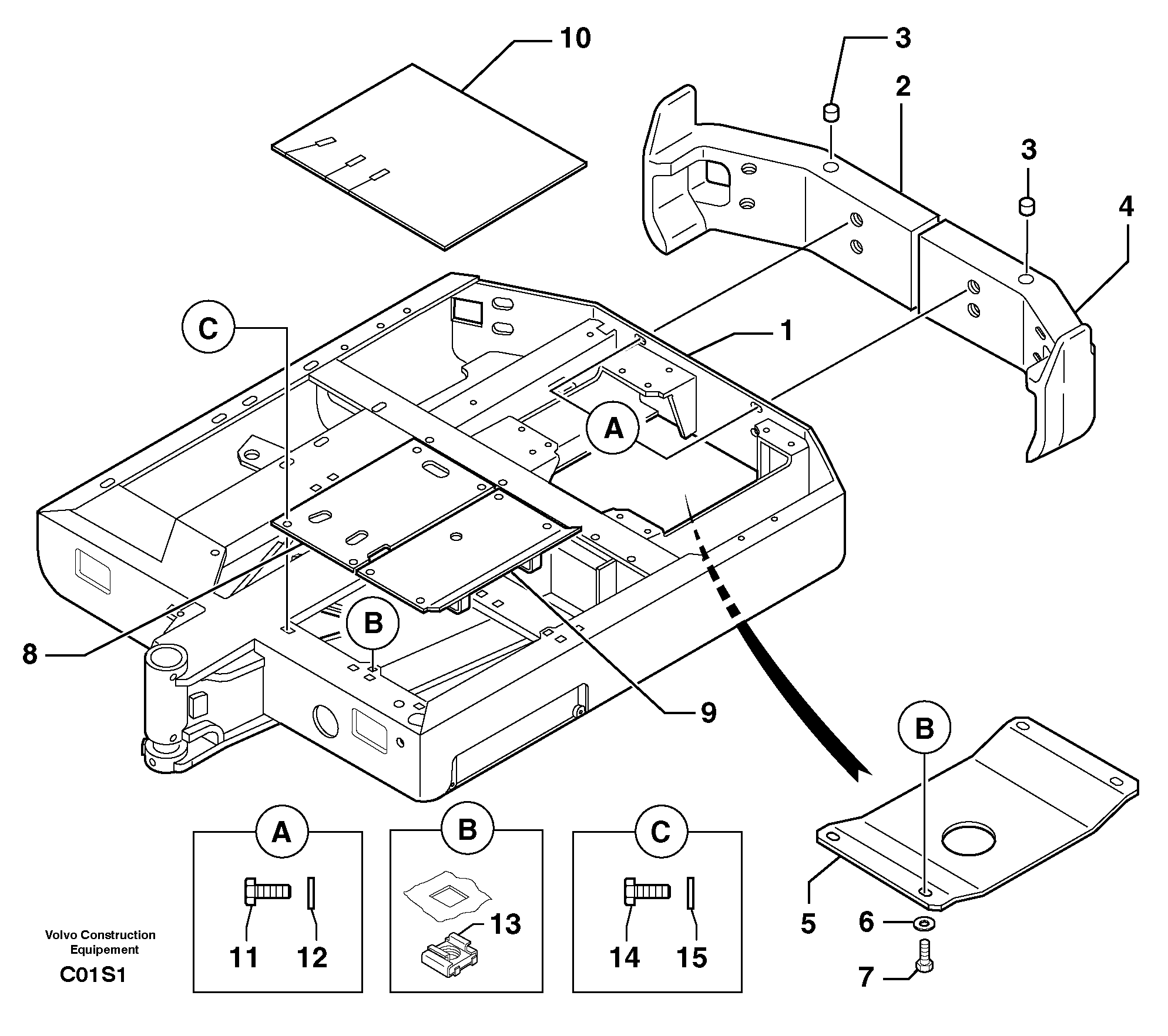 Схема запчастей Volvo EW50 - 12265 Platform EW50 TYPE 256
