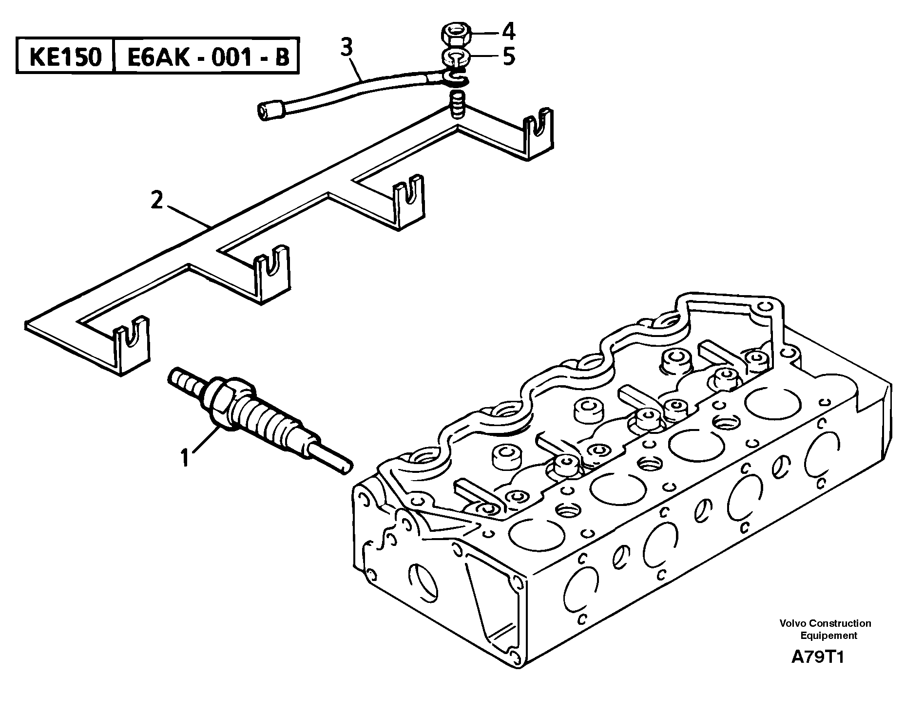 Схема запчастей Volvo EW50 - 30015 Cold-start system EW50VV TYPE 256