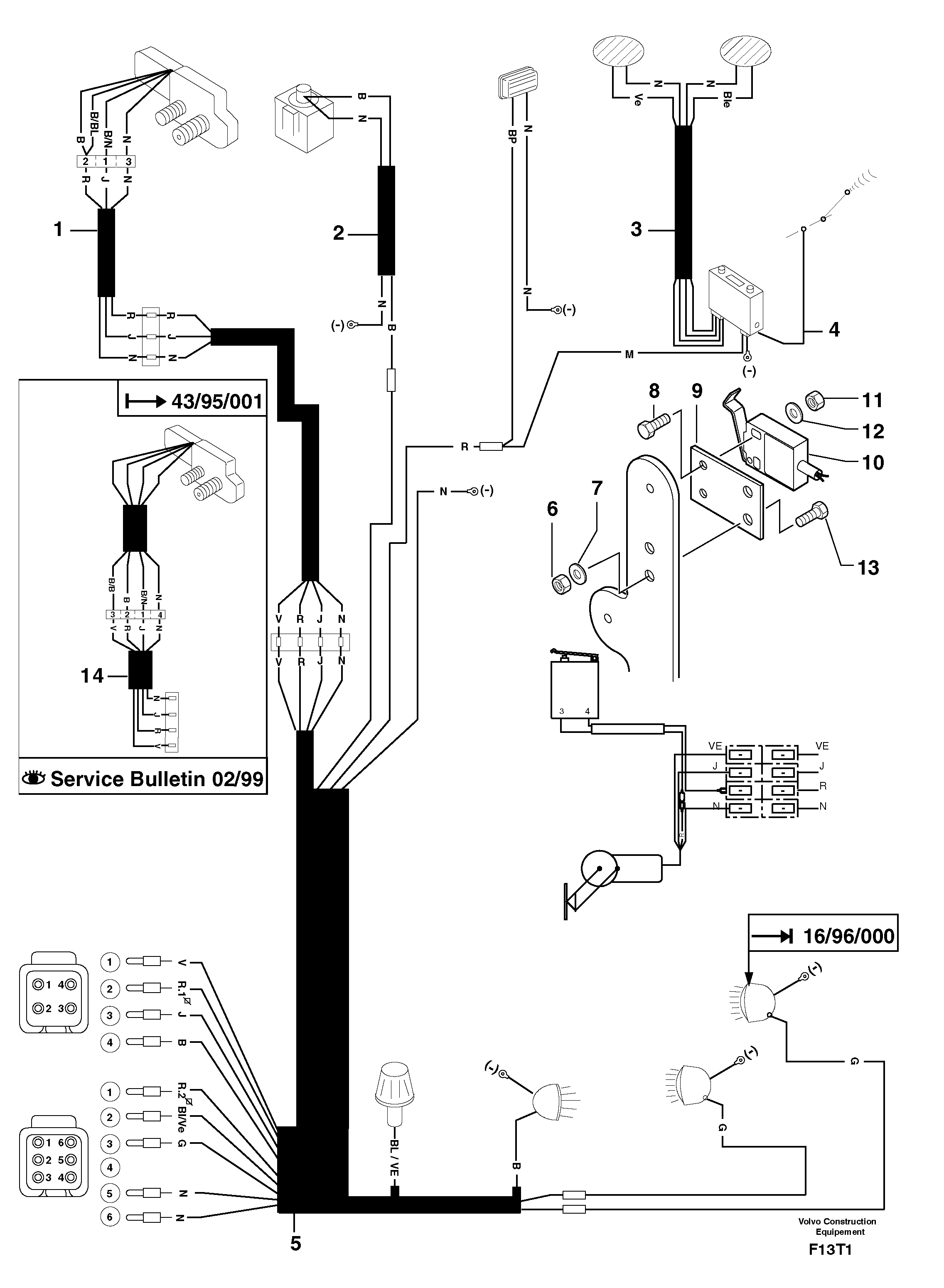 Схема запчастей Volvo EW50 - 31037 Electrical system / cab EW50VV TYPE 256